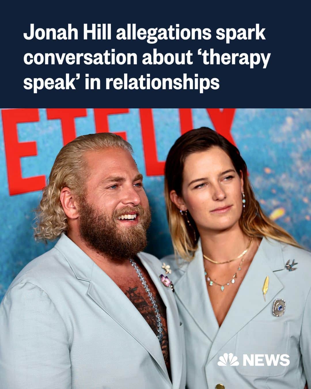 NBC Newsさんのインスタグラム写真 - (NBC NewsInstagram)「When surfer and model Sarah Brady shared text messages to her Instagram story over the weekend that she claimed were between her and ex-boyfriend Jonah Hill, some noticed familiar “therapy” terms that have proliferated in online discussions of mental health.  In some cases, the language of therapy has given many people the much-needed vocabulary to describe their feelings. In other cases — such as the text messages between Hill and Brady — that “therapy speak” has been misused to manipulate and control others.  Brady shared several screenshots on Instagram that allegedly show Hill telling her to remove photos of herself in bathing suits while surfing, claiming she is crossing his boundaries. At least three times in the shared texts, the person who appears to be Hill talks about his “boundaries.” Brady claimed in other posts that Hill was an “emotionally abusive partner.”  Read more about the origins of "therapy speak" at the link in our bio.」7月12日 0時24分 - nbcnews