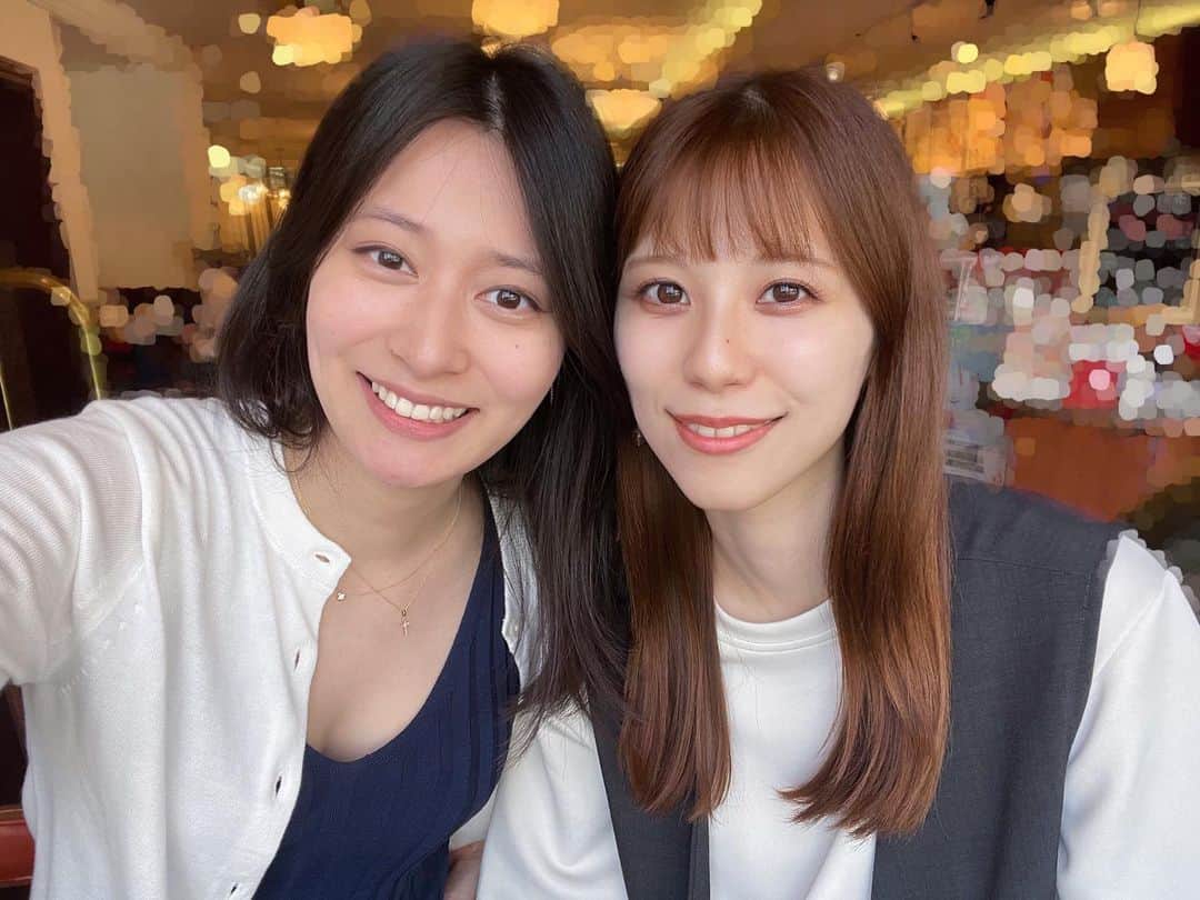 後藤郁のインスタグラム：「ドラ恋で共演してから、プライベートも仲良しのめぐちゃん(@mizomegudesu78 )と同じ事務所にもなったので、ランチミーティング(？)をして参りました🤭笑  久々に会えてトークがとまらず、やっぱりガールズトーク最高！...あ、じゃなくて、とても楽しいミーティングでした😂  改めて、これからもよろしくお願いします！」