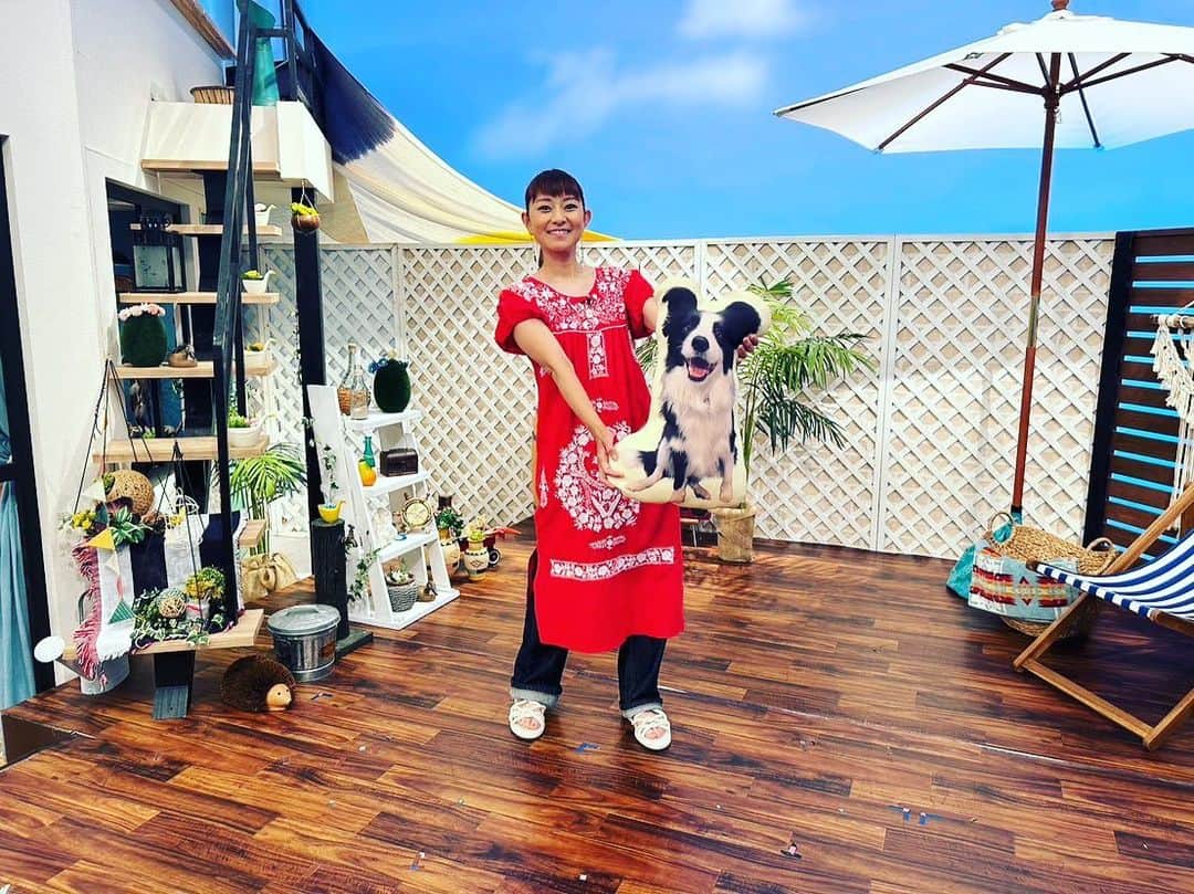 石黒彩のインスタグラム：「今日のスロイジ✨ 可愛いワンピースとデニムは✨  ワンピースが @primrosecloset418   デニムパンツが @calm_select   ピアスは @soa.jp  でした〜✨ 可愛い😍  裕ちゃんまたね✨ 会えて嬉しかった❣️  #スロイジ　#ファッション #og  #ワンピース　#デニム」