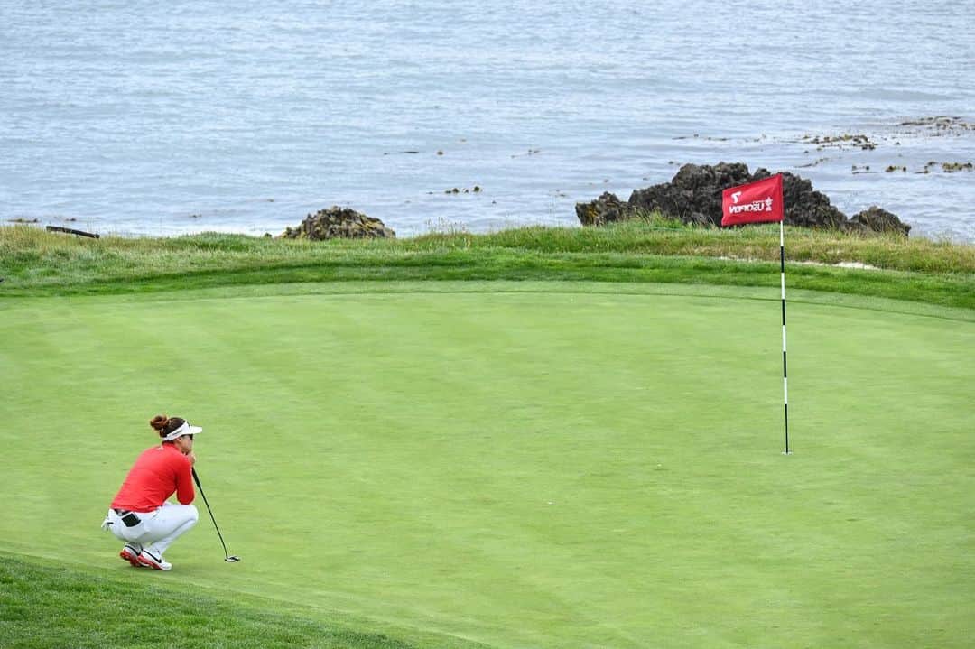 ハナ・グリーンのインスタグラム：「Best finish in a @uswomensopen and it happens to be at Pebble Beach 🤩   Thanks to my team for being here this week 🫶🏼 excited for the next stretch of events coming up!   📸 @mlmarchesani」