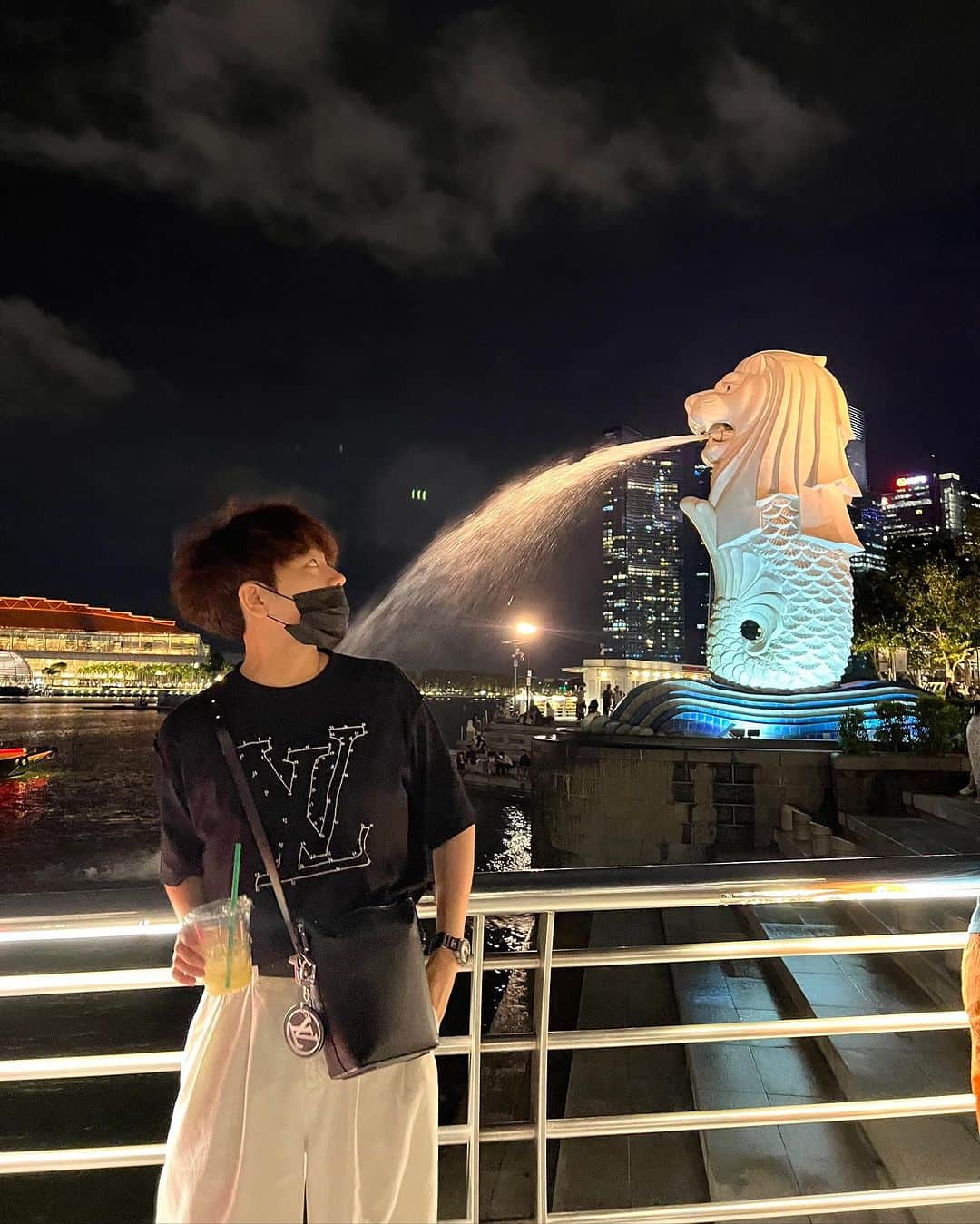 クォン・スンイルのインスタグラム：「#Merlion 🧜‍♂️🦁 #MerlionPark 🇸🇬 #Singapore」