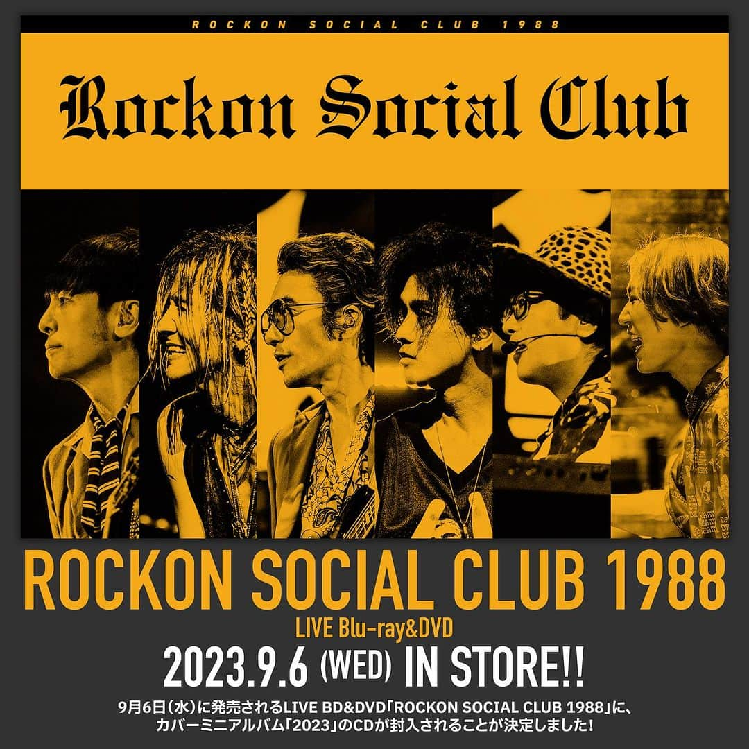 Rockon Social Clubさんのインスタグラム写真 - (Rockon Social ClubInstagram)「9月6日（水）に発売されるLIVE BD&DVD「ROCKON SOCIAL CLUB 1988」に、カバーミニアルバム「2023」のCDが封入されることが決定しました！  お楽しみに！  #RockonSocialClub #RSC1988 #RSC2023」7月11日 19時46分 - rockonsocialclub