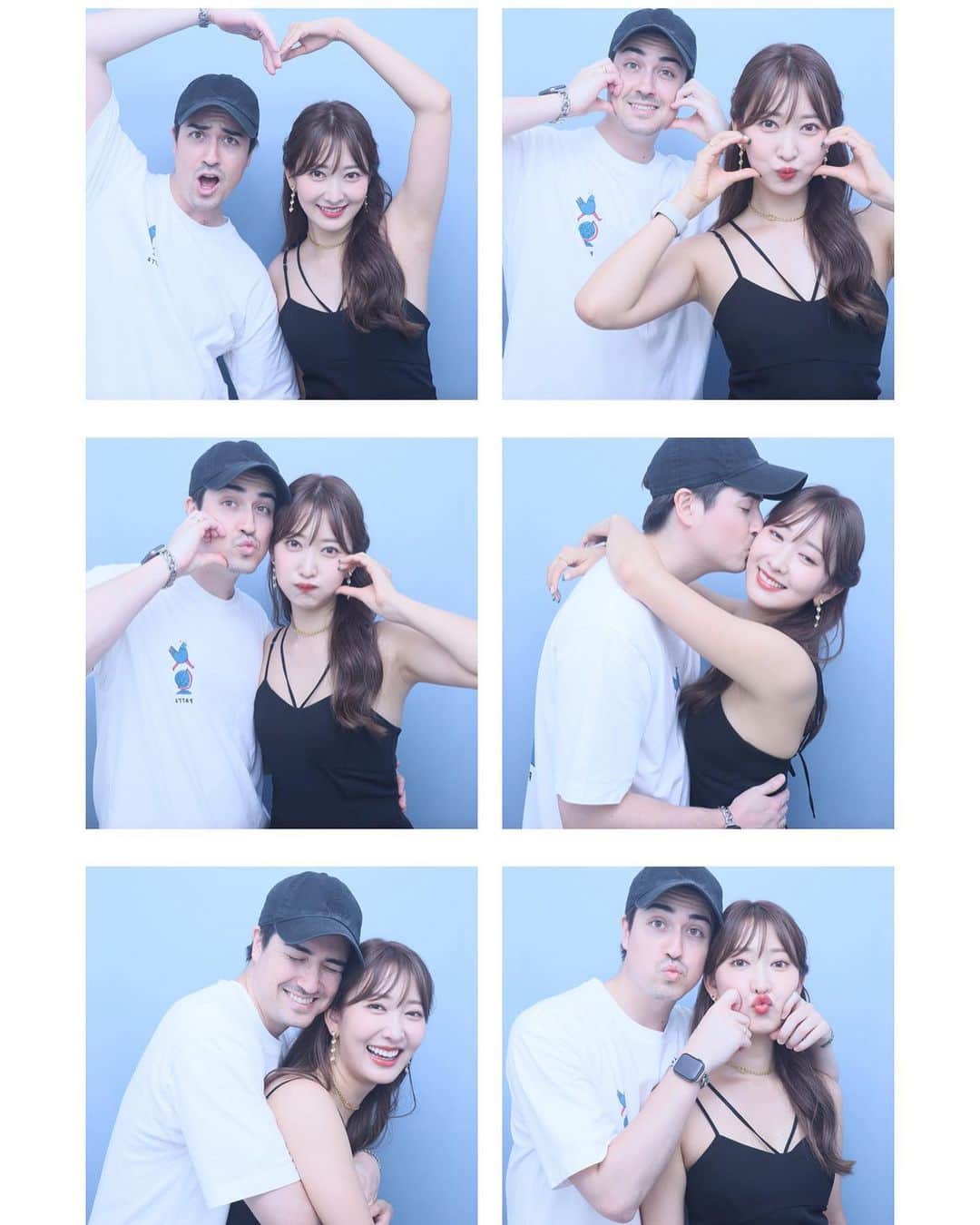 佐達ももこのインスタグラム：「旦那と🇰🇷行ってきました♡  2年一緒にいて初プリ嬉しい笑  1日1プリクラしよ〜と言ったら えー🙄といいつつも いい表情で写ってくれた😆笑  #韓国#韓国旅行#韓国プリクラ」