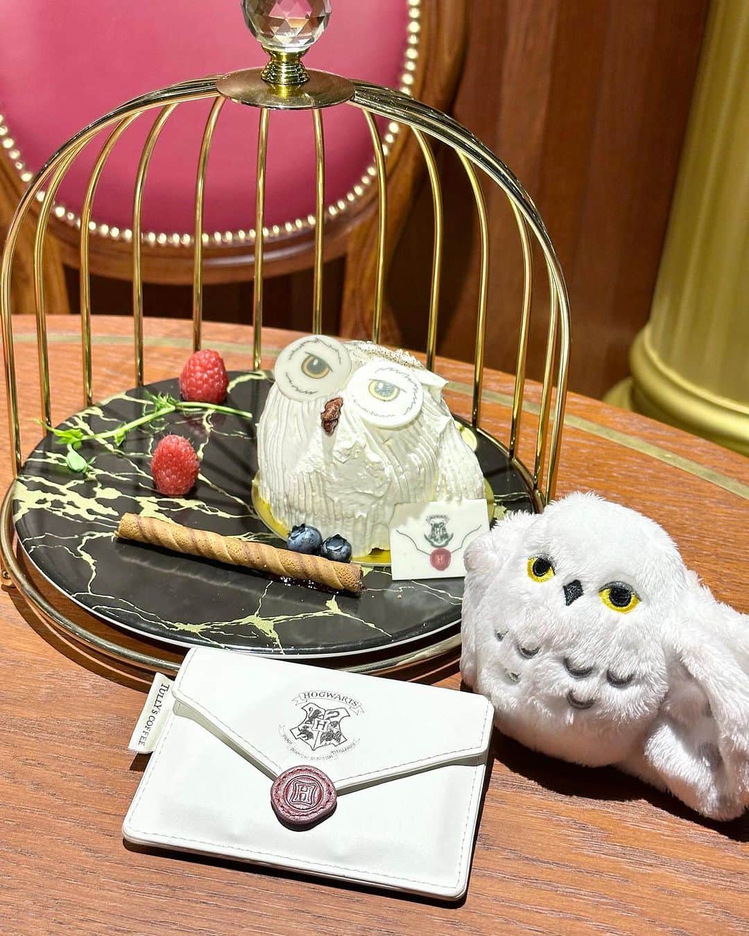 浅井麻里のインスタグラム：「🏰スタジオツアー東京⚡️ハリーポッター🏰 ⁡ ヘドウィグのケーキ♥️🦉 ⁡ ケーキとケーキに付いてる封筒(クッキー)に見立てて、 私物のヘドウィグスリーブと ホグワーツへの招待状パスケースを並べてみた♬ ⁡ 2枚目は、おふざけ💕🤣（笑） ⁡ 最後にヘドウィグケーキを切ってる動画あるよ✨🎥 ⁡ このケーキは、スタジオツアー東京の中間地点にある 「バックロットカフェ」で食べられます❤️🍰 ⁡ 🦉ヘドウィグケーキ ¥1,500 ストロベリー、バナナ、カスタードクリームを スポンジでサンドしたケーキ🍰 封筒のクッキー付き💌 ⁡ ⁡ 💫スタジオツアー東京 @wbtourtokyo 東京都練馬区春日町1-1-7 🚃豊島園駅から徒歩約2分 🎫チケット事前購入制 大人チケット ¥6,300  中人チケット ¥5,200 小人チケット ¥3,800 ＊デジタルガイドとガイドブックを含む、 スタジオツアーパッケージも別途あり ⁡ ⁡ #ハリーポッター #ハリポタツアー #ワーナーブラザーススタジオツアー東京 #スタジオツアー東京 #スタジオツアー #harrypotter #WBtourtokyo #studiotourtokyo #harrypottertour #ハリポタ #ホグワーツ #hogwarts #ポタツア #ハリーポッタースタジオツアー #ハリーポッタースタジオ #ヘドウィグ #バックロットカフェ #ヘドウィグケーキ #hedwig #映えスイーツ #ホグワーツ #メイキングオブハリーポッター #warnerbrothersstudiotour #warnerbrothersstudiotourtokyo #ハリーポッターカフェ #ワーナーブラザーズスタジオツアー #warnerbrosstudiotour #ハリポタカフェ」