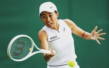 ジャン・シューアイのインスタグラム：「Thanks for all of you guys to supporting,let’s go semifinal 👊🎾 @wimbledon」