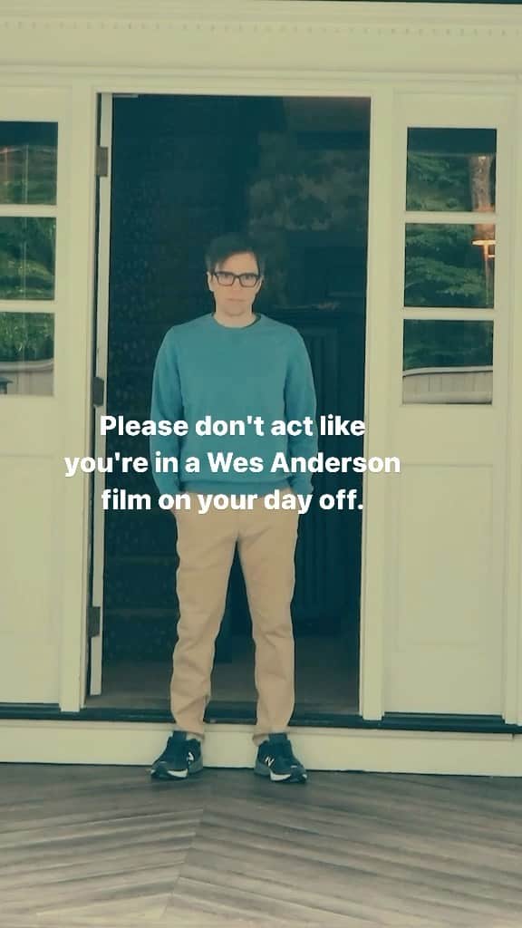 リヴァース・クオモのインスタグラム：「Please don’t act like you’re in a Wes Anderson film on your day off.」