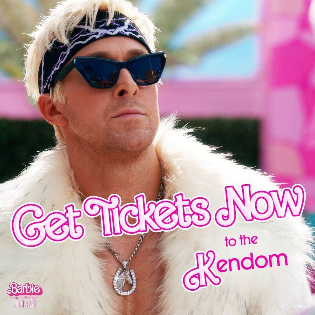 Warner Bros. Picturesのインスタグラム：「Having big Ken-rgy means having tickets to see #BarbieTheMovie. 😉 Get your tickets to see it only in theaters July 21: Link in bio.」