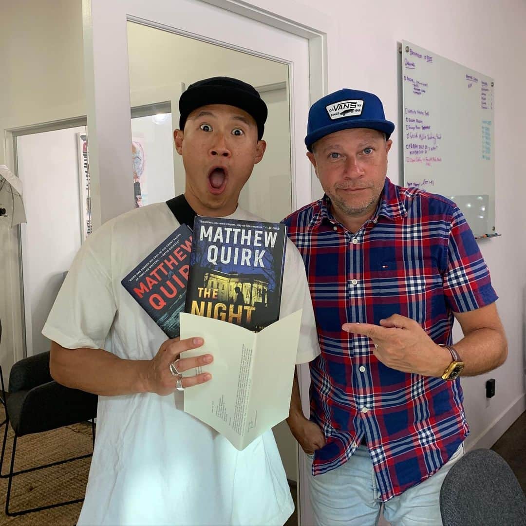 カーティス・ラムのインスタグラム：「Shoutout to @matthewquirkauthor for these new & delicious reads!   It was an honor playing Cisco on #thenightagent + It has been very inspiring to see your words come to life on screen.  Now Let's dive in to see if Cisco has a twin in the new "Inside Threat"... (probably not). (But possibly triplet brothers)? ❤️‍🔥🙏🏼🫶🏼」