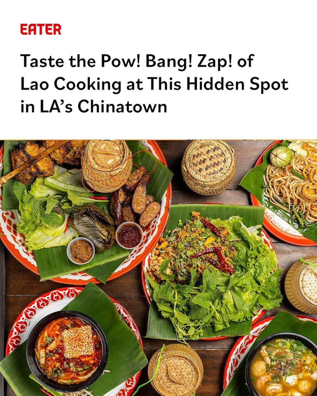 Eater LAさんのインスタグラム写真 - (Eater LAInstagram)「Hidden away in a shared community kitchen in Chinatown, Yum Sະlut is an exploration of “authentic Lao refugee cuisine” that Tharathip Soulisak opened this past March. From an 8-by-8-foot kitchen, the 38-year-old chef prepares a tight menu of Lao culinary hits while shining a light on the vibrancy of its culture.  “Opening the restaurant, aside from a business venture, is also an advocacy project,” he says. “I would just love for the world to know Lao food, Lao culture, and that Lao people are here.” Tap the link in bio to read the feature by Eater LA senior reporter/editor Cathy Chaplin (@gastronomyblog)  📸: @wonhophoto」7月12日 7時02分 - eater_la