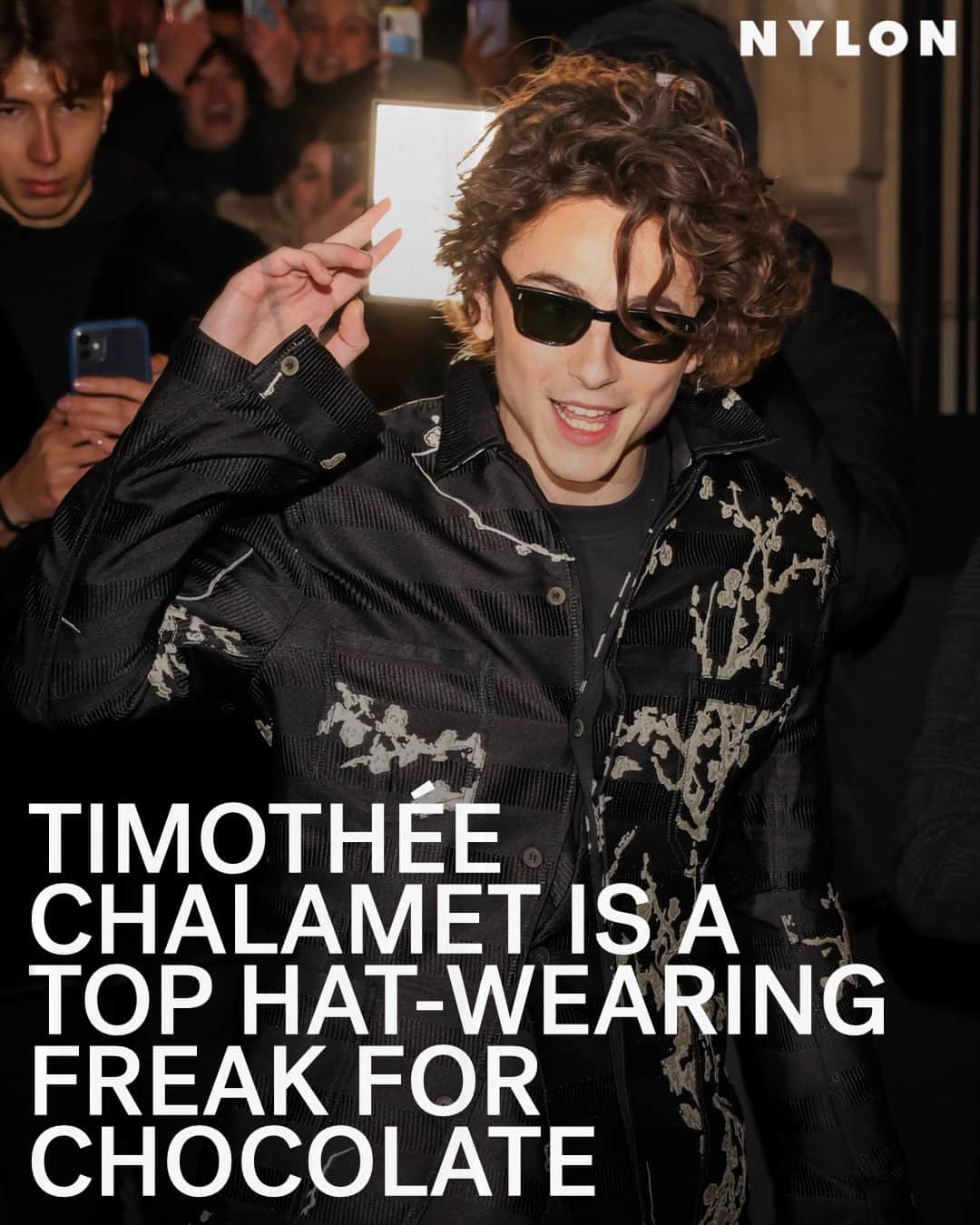 Nylon Magazineさんのインスタグラム写真 - (Nylon MagazineInstagram)「#TimothéeChalamet is finally living out his destiny as a tried-and-true, top hat-wearing theater kid. It’s a chaste role! One where his only love interest isn’t Zendaya or Kylie Jenner, but the joie de vivre itself: chocolate. You will probably never look at Chalamet the same again but... new #WillyWonka trailer just dropped at the link in bio... 🍫」7月12日 7時09分 - nylonmag