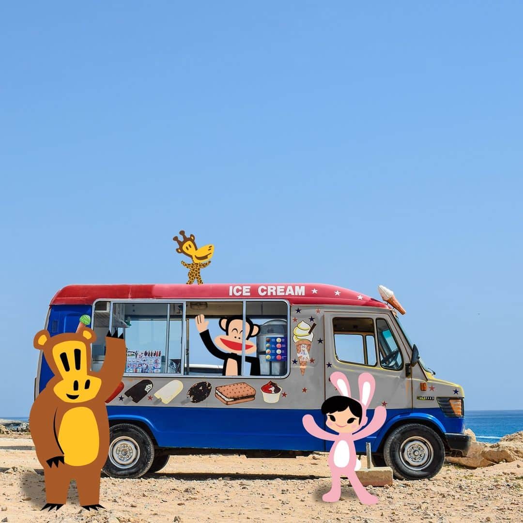 ポールフランクのインスタグラム：「i scream you scream everyone screams for ice cream!」