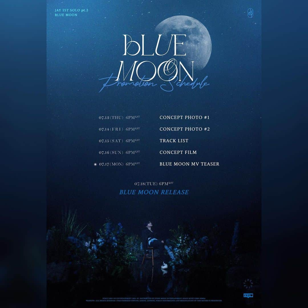 iKONさんのインスタグラム写真 - (iKONInstagram)「[#NOTICE]  JAY 1ST SOLO pt.2 [BLUE MOON] 2023. 07. 18 6PM  #JAY #김진환 #iKON #아이콘 #BLUEMOON #블루문 #JAY_1STSOLO_pt2_BLUEMOON_RELEASE」7月12日 18時01分 - withikonic