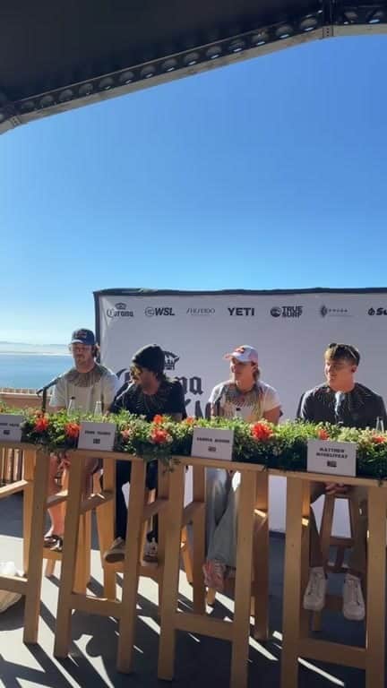 世界プロサーフィン連盟（WSL）のインスタグラム：「#CoronaOpenJBay press conference 🎤   @corona @kougamunicipality」