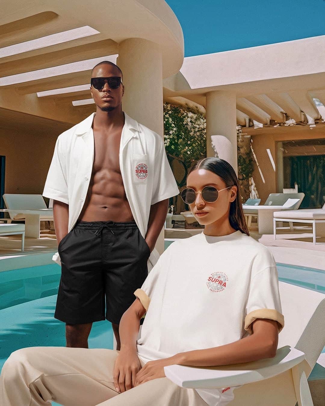 スープラのインスタグラム：「Imagine your perfect summer vacation with SUPRA. The 2023 Hot Summer Resort campaign visual was created with Midjourney, a text-based image generator using AI technology.」