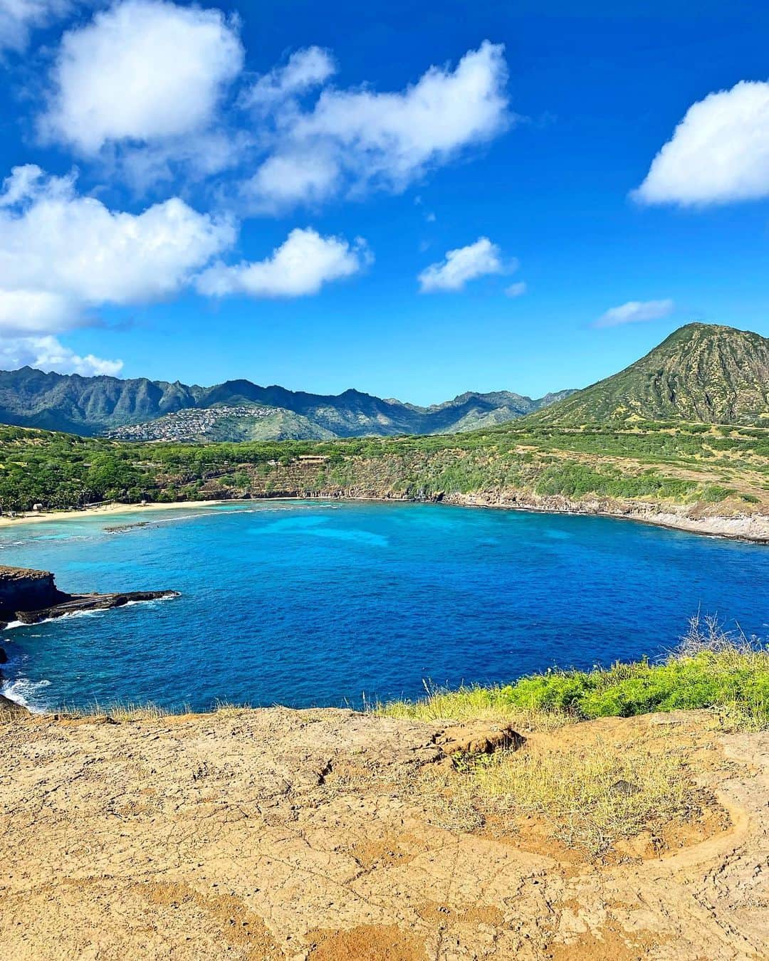 shihoさんのインスタグラム写真 - (shihoInstagram)「💙💎💙💎💙 ・ 📍Hanauma Bay ・ いつもは正面から見ているハナウマ湾も 後ろから見ると また違う新鮮で美しい姿。 ・ 360度どの角度から見ても 美しくて素敵な景色と出逢えるのも Hawaiiの魅力の一つ♡ ・ #hawaii#islandofoahu#oahu#ハワイ#trip #オアフ島#travel#loco_hawaii#travel_jp #funtorip#タビジョ#旅MUSE#genic_travel #genic_mag#たびねす#旅行#genic_hawaii #hanaumabay#ハナウマ湾#ocean#sea#beach #hanaumabayhike#hike#hanauma#oahuhawaii #tabijyomap_hawaii#lealeahawaii#2023」7月12日 11時27分 - shiho.ga8