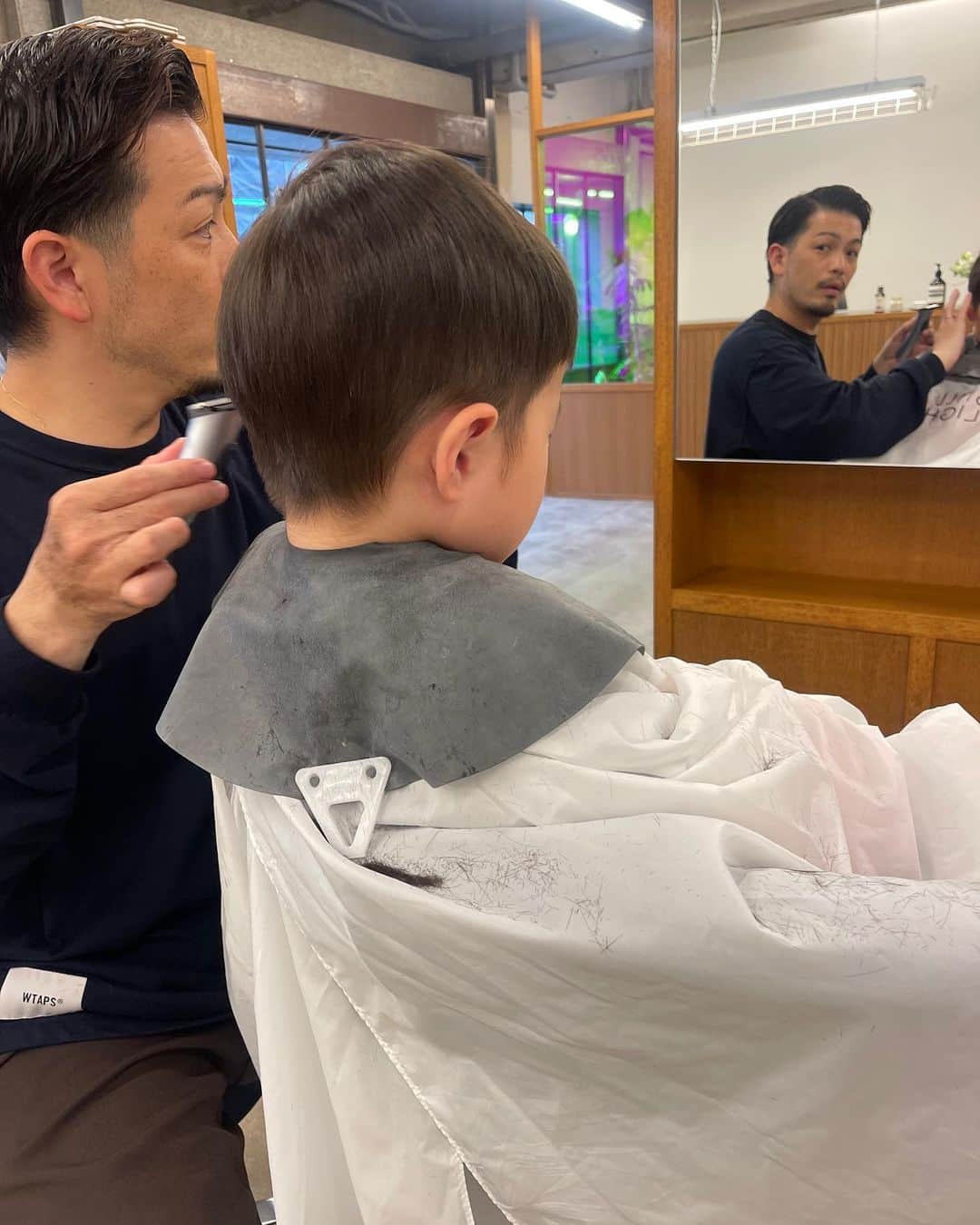 馬場一馬のインスタグラム：「息子cut☺️❤️ #stilllights#かみきるひと」