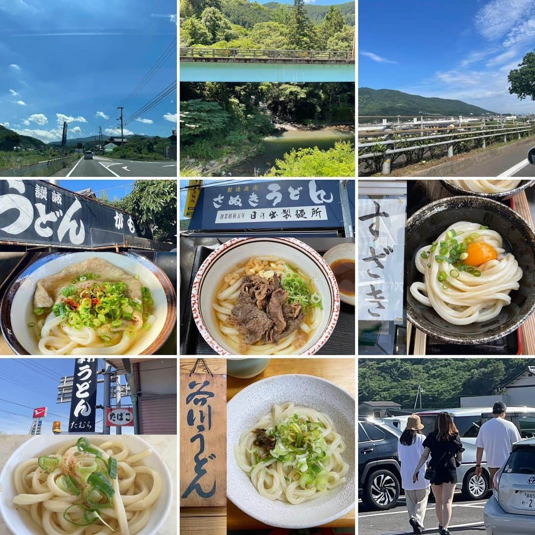 Tammyのインスタグラム：「昨日は朝一から、生まれて初めての香川県へ😊  長男夫妻と娘とで、うどん5軒も食べに行くやで〜の日帰り旅行へ行ってきました♪  お嫁ちゃんが食べログやらネットやらで美味しいとこいーっぱい調べてくれてね、ありがとね♡  長男も運転がんばってくれてありがと♡  食べては、車移動！食べては車移動！笑で  道中、う　ど　ん  という看板を見るのもキツイ程お腹パンパンになりましたが🤣  何処のお店も美味しくて、  無事完食＾＾  その後は、とにかく激アツの天気でしたが、  猫好きの我々は高松からフェリーで男木島へ😽  あまりの暑さでネコちゃん達全員と逢えた訳ではないのですが、  山を迷いながらも歩き回って、色々なネコちゃん達と遭遇しました😊  痩せてる子や病気の子に1匹ずつそれぞれ優しく声をかけながらチュールをあげるお嫁ちゃん。。 もう、泣きそうなりました😭ぁぁう 優しいお嫁サンバです＾＾笑  だいぶ食べた分のカロリーも消費し、疲れ果てた我々は高松に戻って美味しいハンバーグを食べて←また食べたのか？🤣🤣ぇぇ  大阪へと帰ってきました＾＾  誘ってくれた長男夫妻に感謝とラブです❤️  出発して初めに降り立ったSAで、顔から転んだ娘も膝とアゴを青くしながらも、行って良かった〜と喜んでました。。😭笑  次の家族でお出かけは次男もヒロも一緒に行きたいぞっ♡  本当に、よく食べ、よく歩き、よく遊んだ、 楽しい1日でした。  香川のうどん、サイコーでしたっ❣️  今度はライブしに行きたいぞーー笑  もちろんうどんも♡笑  猛暑が各地に広がってますね、  皆さんどうぞ暑さ対策、水分補給して、ご自愛くださいね😊  どうぞ良い一日を♡  ※写真がいっぱいでごめぬなさみ〜  #Tammy #タミー #photo #シンガーソングライター #singer #artist  #music #song #恩学 #音楽 #live #love #life #家族 #family #うどん #猫 #ねこ #男木島 #フェリー #日帰り旅行 #楽しかった #ありがとう #thankyou #Happy #幸せ #香川県  #高松 #男木島 #猫島」