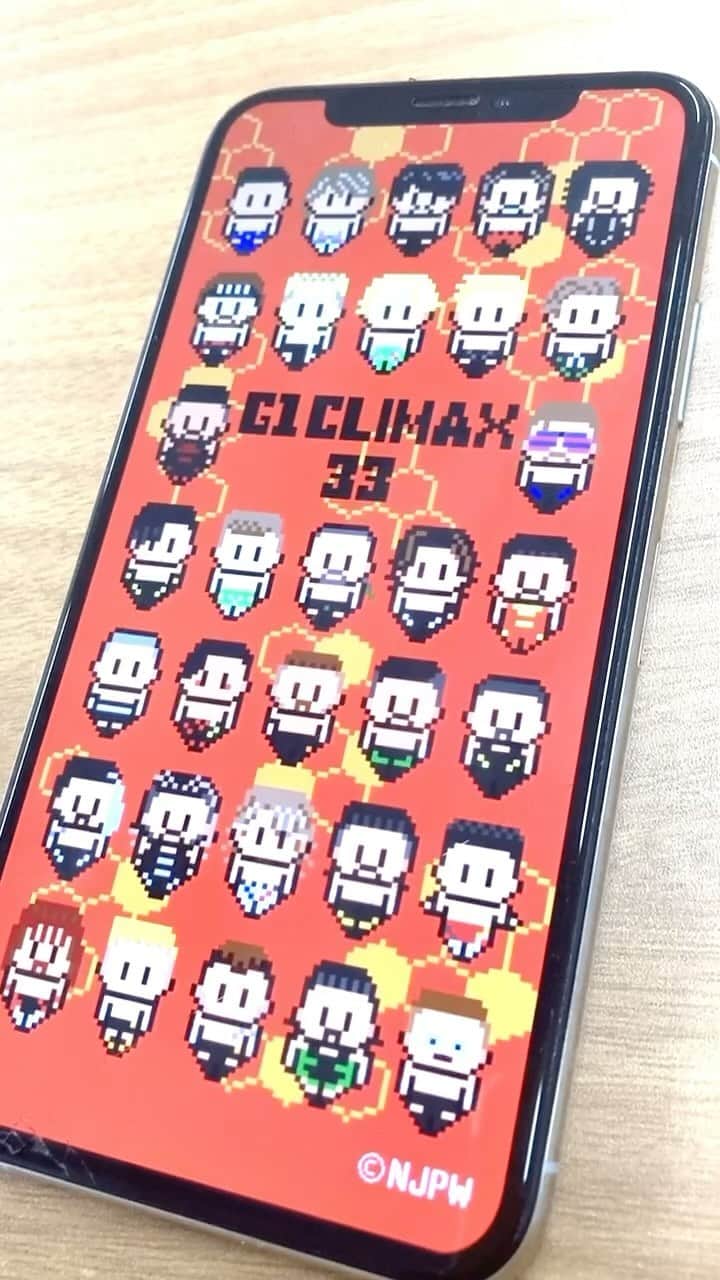 新日本プロレスのインスタグラム：「【動く新企画】 今月の『野中大三のGIF動画プレミアム』は 32名のエントリー選手がぴょんぴょん跳ねる「G1 JUMP！」 ダウンロードは NJPWスマホプレミアム　から！」