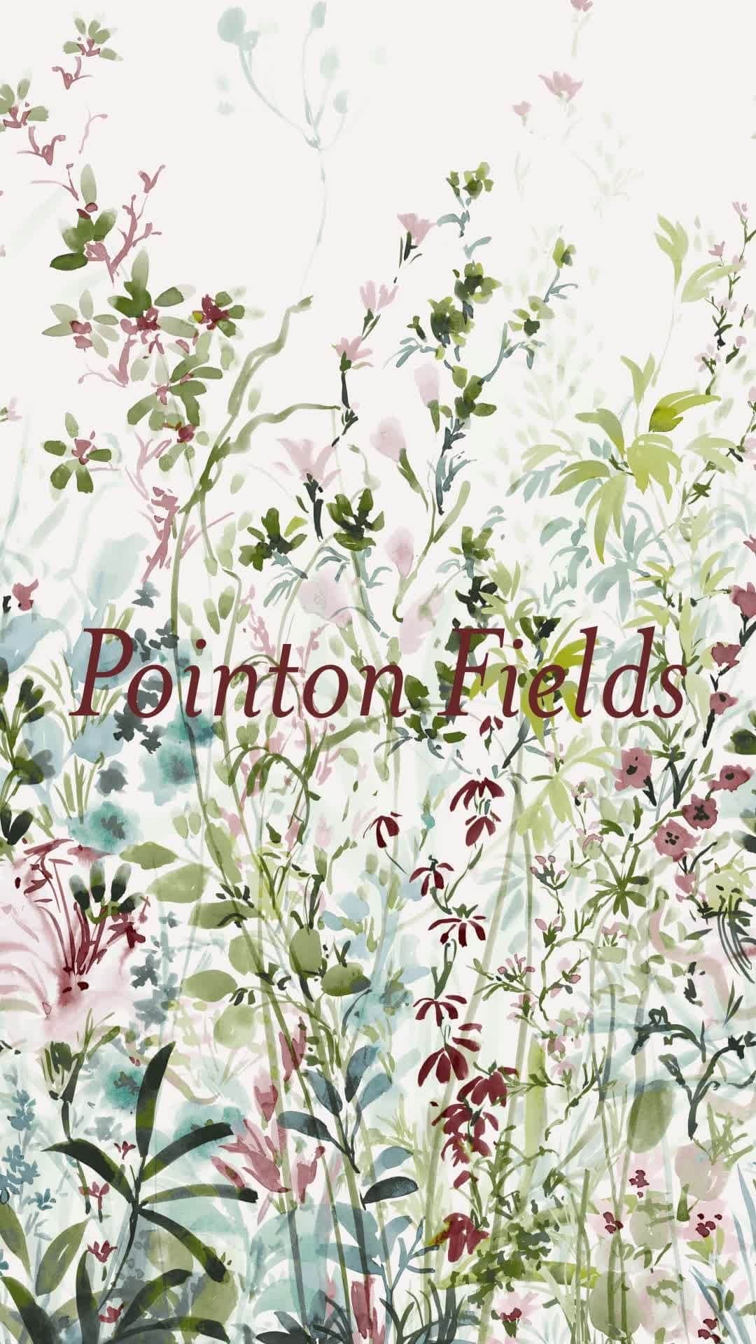 ローラアシュレイのインスタグラム：「A contemporary floral print, the Pointon Fields showcases a lively watercolour illustration. Featuring highly stylised wildflowers, this pretty design includes intertwining leaves and foliage.」