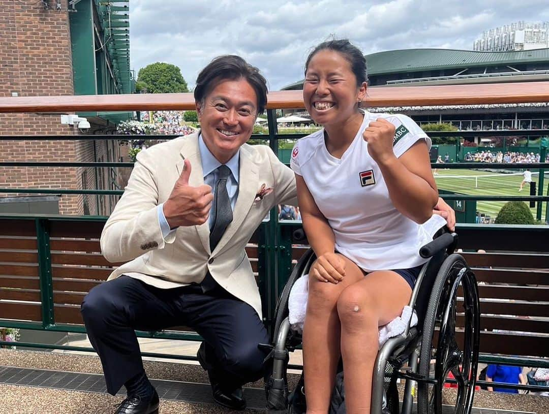 石黒賢さんのインスタグラム写真 - (石黒賢Instagram)「今日から車いすテニスも 始まります　全仏チャンピオンで世界No.1の小田選手、 いつも可愛い笑顔の上地選手 そしてはにかんだ笑顔が素敵な大谷選手です 1回戦はそれぞれ日本人対決でいささかもったいない😅 #小田凱人 #上地結衣 #大谷桃子 #wheelchairtennis #wimbledon」7月12日 16時27分 - kenishiguro_official