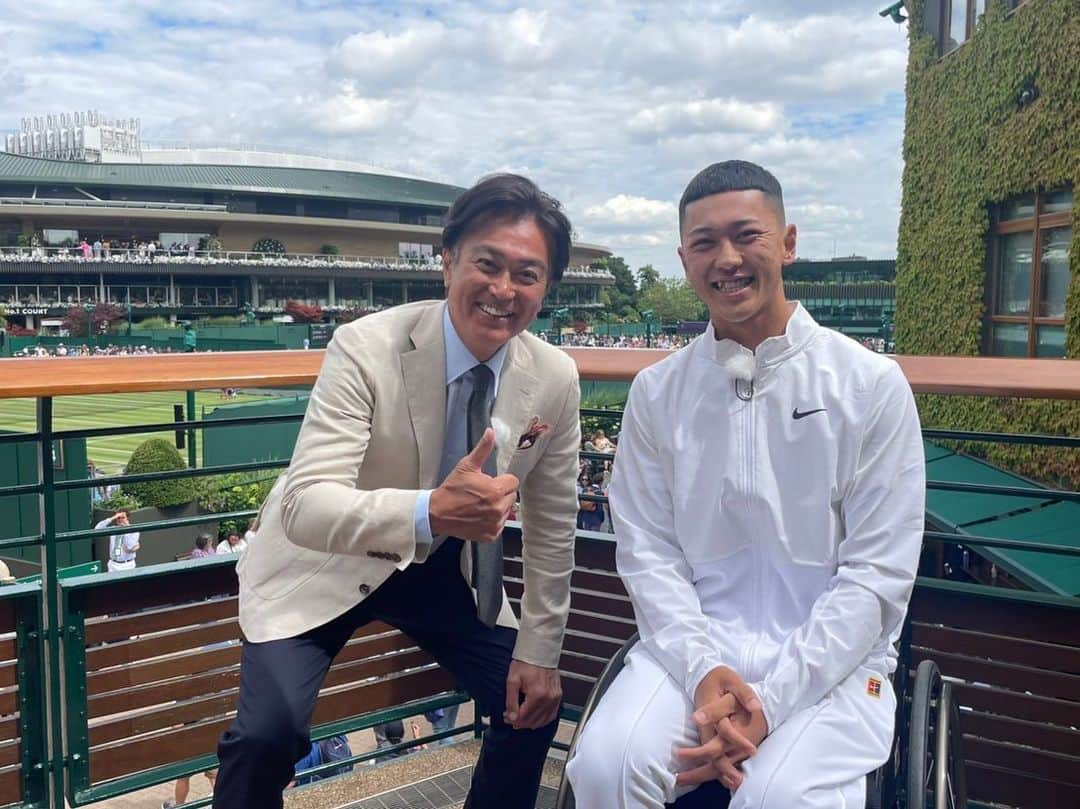 石黒賢さんのインスタグラム写真 - (石黒賢Instagram)「今日から車いすテニスも 始まります　全仏チャンピオンで世界No.1の小田選手、 いつも可愛い笑顔の上地選手 そしてはにかんだ笑顔が素敵な大谷選手です 1回戦はそれぞれ日本人対決でいささかもったいない😅 #小田凱人 #上地結衣 #大谷桃子 #wheelchairtennis #wimbledon」7月12日 16時27分 - kenishiguro_official