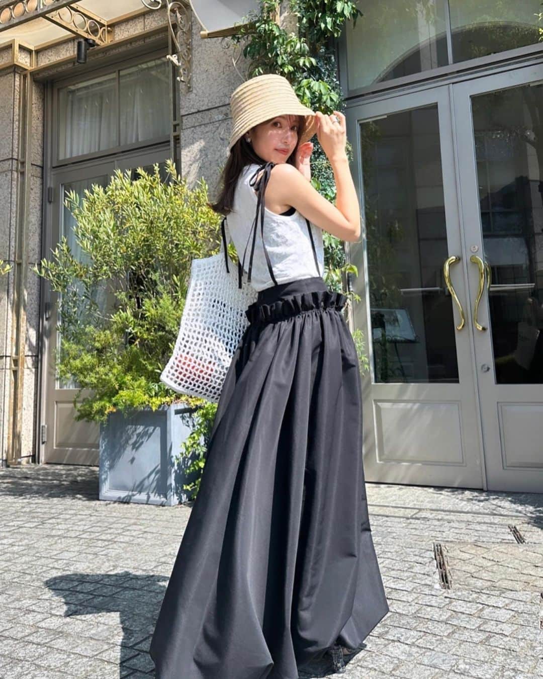舟山久美子（くみっきー）さんのインスタグラム写真 - (舟山久美子（くみっきー）Instagram)「🤍🖤  #ootd #私服 #haenge」7月12日 17時11分 - kumikofunayama