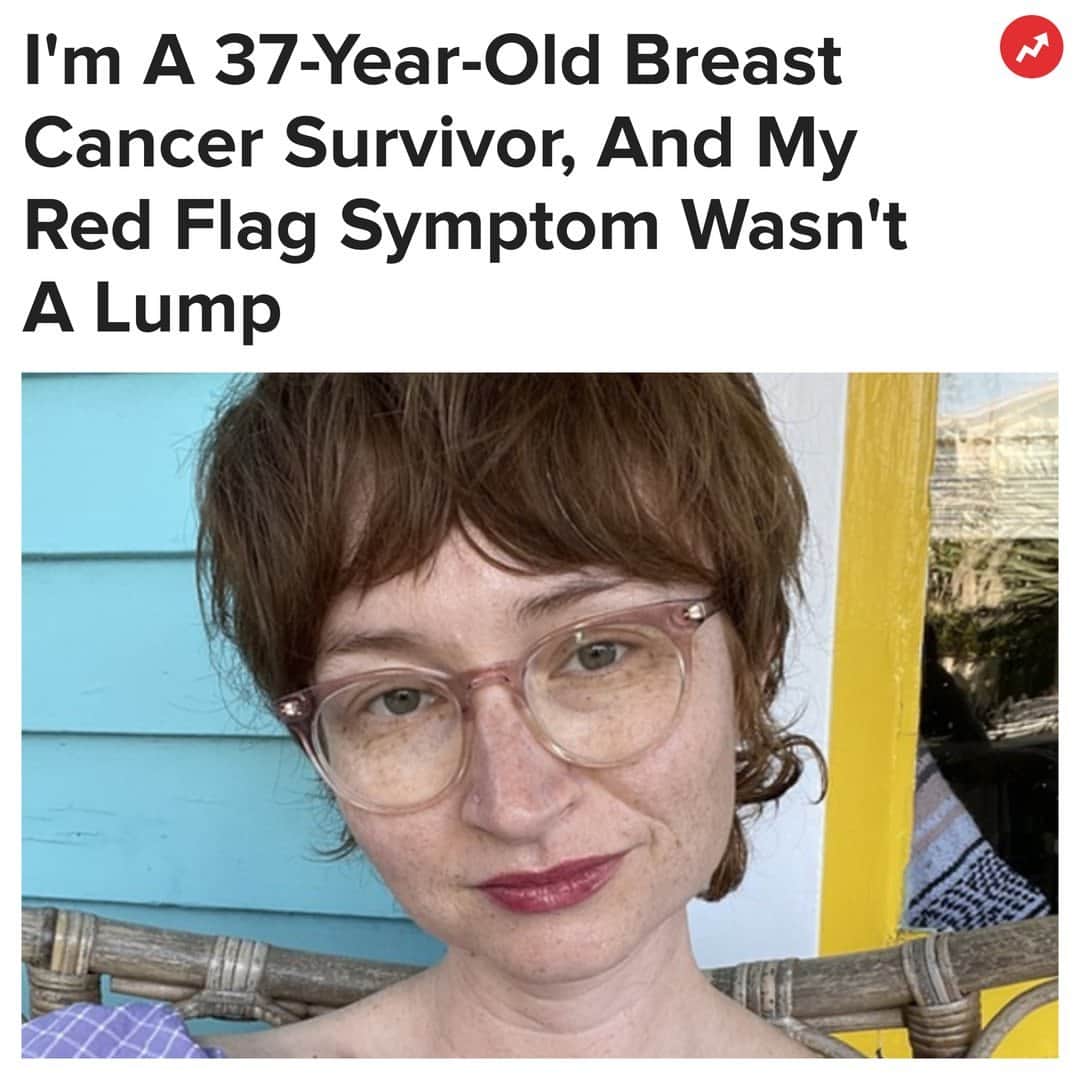 BuzzFeedさんのインスタグラム写真 - (BuzzFeedInstagram)「We all know that a lump in the breast is the classic red flag sign, but that's not what prompted me to get checked out. More at the link in bio ☝️」7月13日 4時00分 - buzzfeed