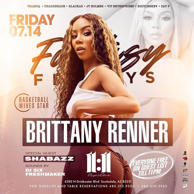 Brittany Rennerのインスタグラム：「SCOTTSDALE, AZ! I’ll be in your city Friday July 14th at @11.11scottsdale 👀 see y’all mfers there 🔜🤭🎉🥃🤳」