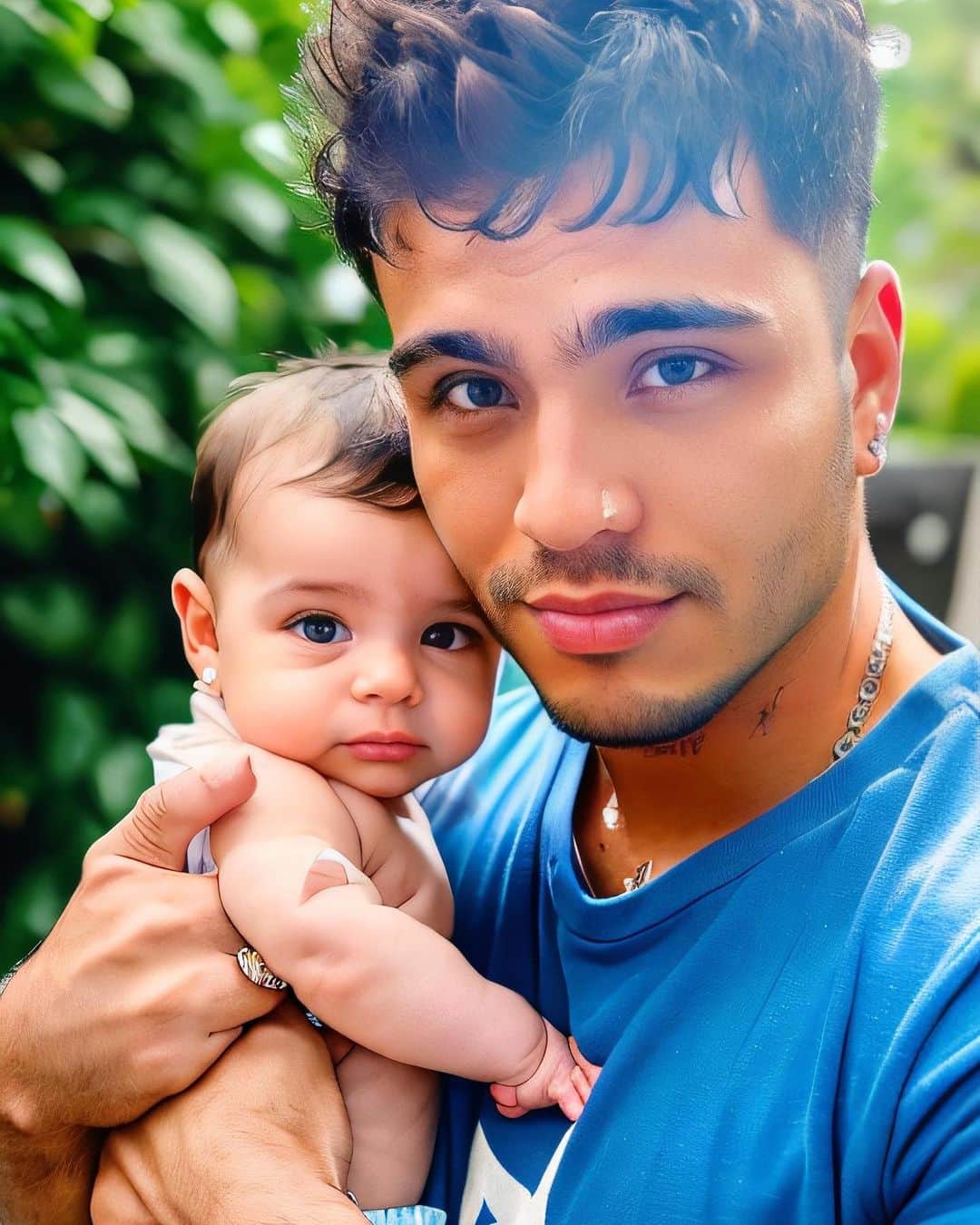 Sebastián Villalobosのインスタグラム：「La inteligencia artificial me hizo sostener a mi hija y conocer a mi hijo. No sé si me asusta o me dieron ganas de tenerlos 😂」