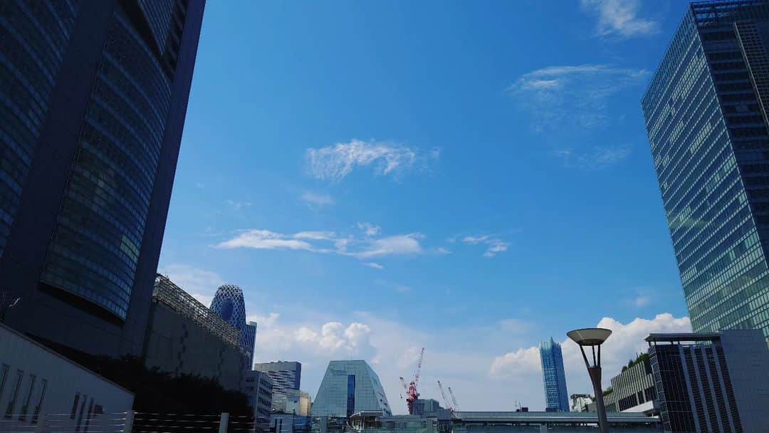 Wakanaさんのインスタグラム写真 - (WakanaInstagram)「今日東京の気温は37度まで上がったそうです☀ お昼間に用事があって外出したけど、まあ、暑いこと、暑いこと…🥵 日傘をさしていてもコンクリートからの照り返しが熱風になって顔を直撃するので、上からだけじゃなくて下からの熱気がこんなにあるのかと、驚きました。  そんな帰り道、ビル郡の中で爽やかに広がる青空と、遠くに潜んだ夏の雲が眩しかった✨ 少しだけ暑さを忘れられる瞬間でした☺️  #今日の空」7月12日 19時42分 - wakana1210_official