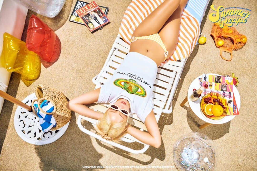ソユのインスタグラム：「소유 (SOYOU) The 2nd Mini Album 'Summer Recipe'  Concept Photo 1 (Vacance ver.)  2023. 7. 26. 6PM (KST)  #소유 #SOYOU @soooo_you #SummerRecipe #BPM #BigPlanetMade」