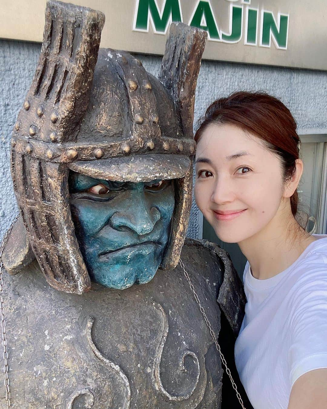 芦田桂子さんのインスタグラム写真 - (芦田桂子Instagram)「昨日、今日と秋からONAIRのCM撮影でした🎥✨ 憧れの大女優さんとの共演 嬉しかったなぁ💕  1枚目は今朝ノーメイク姿で角川大映撮影所の大魔神さんにご挨拶パチリ！  2枚目は共演したステキレディース達とおつかれさまパチリ！  最後は撮影が全て終わり緊張が解けてパチリ！🤣 どう？！　大魔神さんに似てるかな？😂  CM詳しい詳細は解禁OKになってからご報告させてください😊  スタッフの皆さまおつかれさまでした♪  #cm撮影 #大魔神  #角川大映スタジオ  #おつかれさまでした」7月12日 20時08分 - keiko_ashida