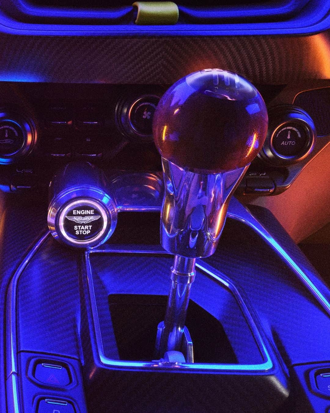アストンマーチンのインスタグラム：「Changing minds and gears.   Pairing a bespoke 6-speed manual transmission with a 5.2-litre V12 twin-turbocharged engine for the very first time. Connecting the driver to the very soul of Valour.  #AstonMartin #ForeverFearless #Valour」