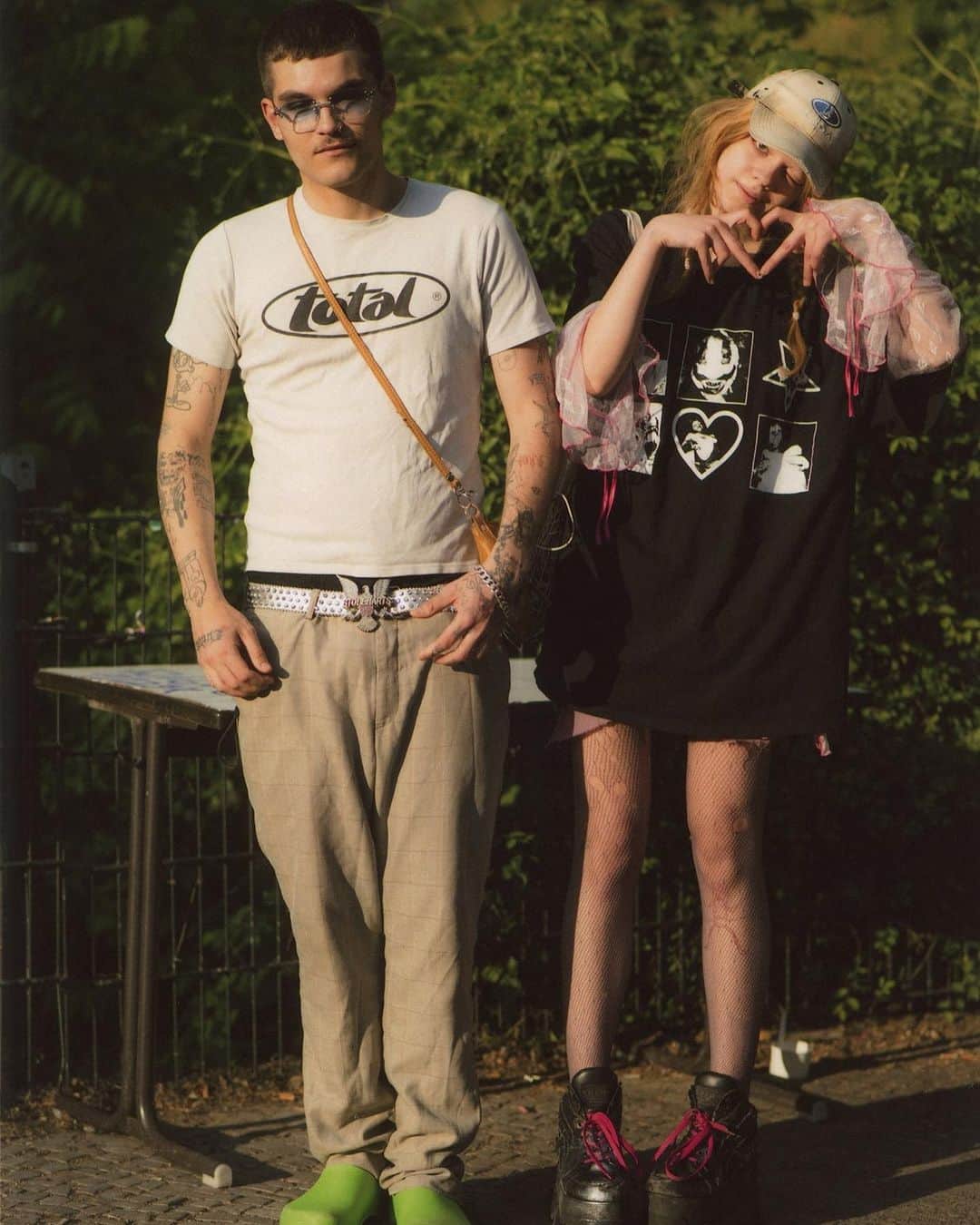 Dazed Magazineのインスタグラム：「@lauraschaefffer's photos prove there’s more to Berlin street style than technoheads in black leather ⚠️ ⁠ ⁠ Heading out onto the city’s sun-dappled Straßes to capture young Berliners going about their business is photographer @lauraschaefffer, whose images see logo baby tees and slashed denim come together with homegrown designers like Ottolinger and Sia Arnika, lingerie-like pieces matched with oversized tailoring, and okay fine: a smattering of heavy-duty vintage leather motorcycle jackets and trenches, even in the height of summer. ⁠ ⁠ Tap the link in bio to see more 🔗」
