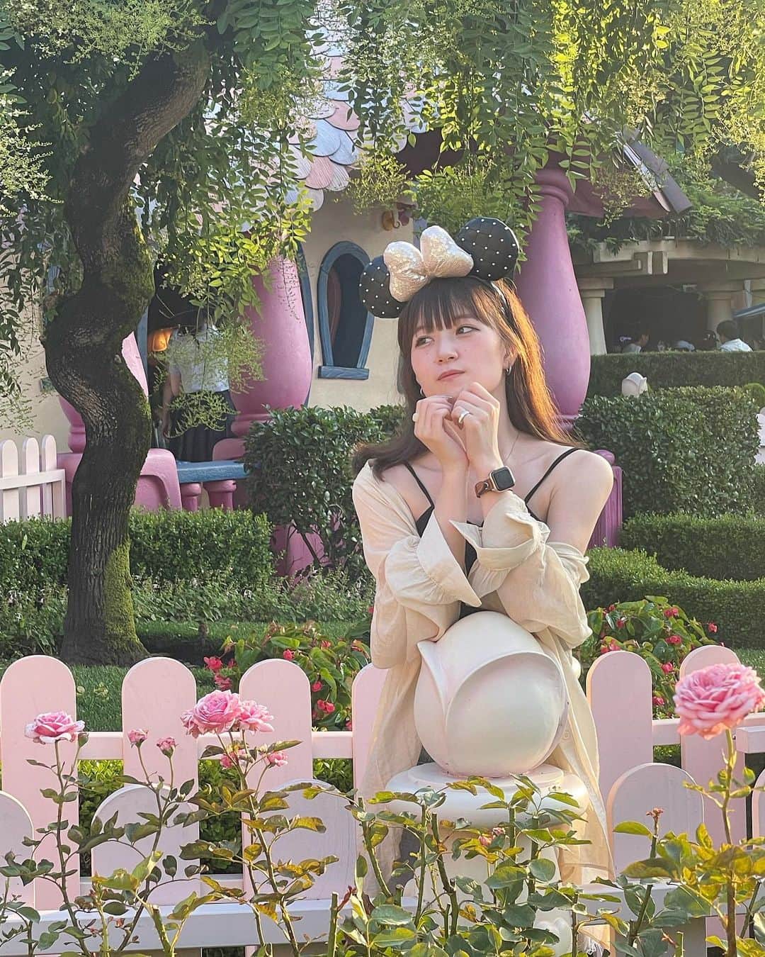 遠藤みゆのインスタグラム：「幸せ時間でした🐭❤️🖤  . #disney #disneyland」