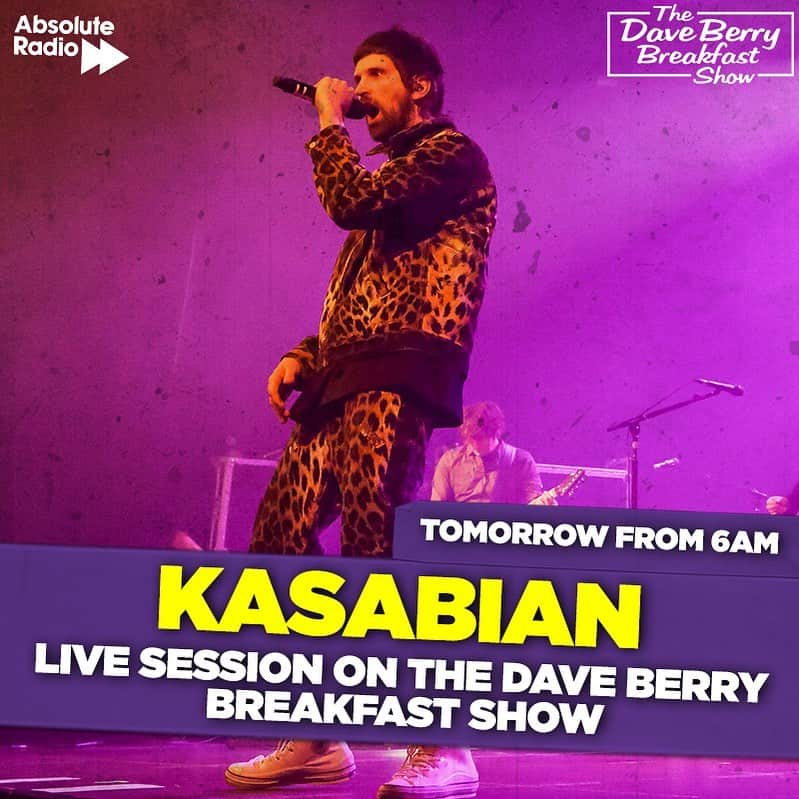 カサビアンさんのインスタグラム写真 - (カサビアンInstagram)「We’re on the @absoluteradio Breakfast Show tomorrow morning with @dave_berry_insta for a very special LIVE performance from The Weatherby Sports Association. Tune in tomorrow to find out more. 🎧🎧」7月12日 21時37分 - kasabianofficial