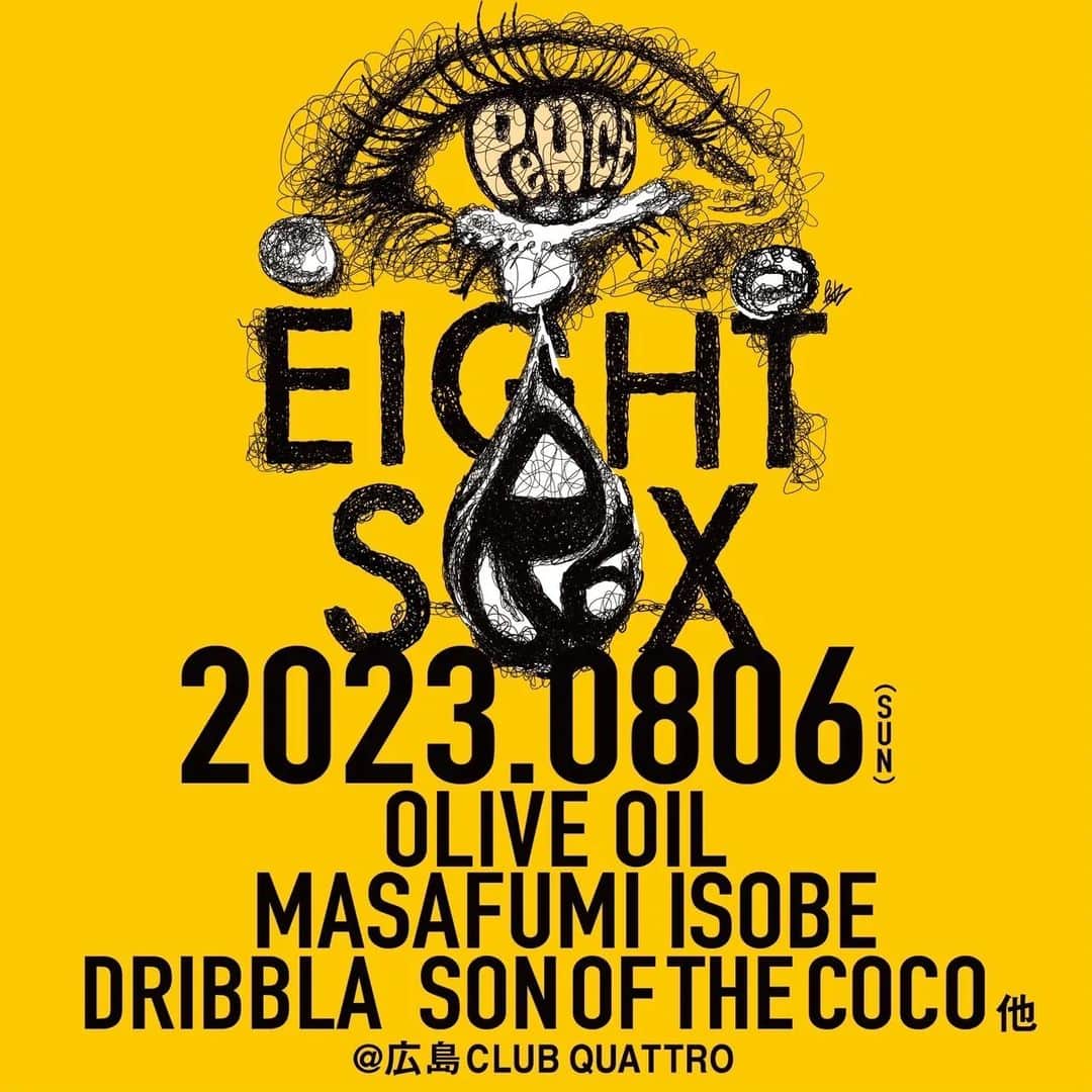 磯部正文のインスタグラム：「⁡ ⁡【新規公演決定】  EIGHT SIX live 2023  OLIVE OIL / 磯部正文(HUSKING BEE) DRIBBLA / SON OF THE COCO / etc  8/6(日)公演 開場 16:00 / 開演 17:00 前売 一般 ¥3,000 / 学割 ¥1,500 (D代別)⁡ ⁡⁡ ⁡弾き語りでの出演となります」