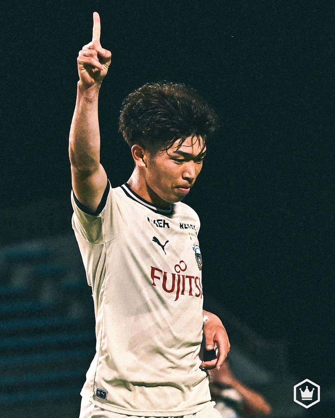 のインスタグラム：「. 宮代が決勝点！川崎Fが天皇杯ラウンド16に駒を進める（2023.7.12）  📷Photo by @shimpeei（SOCCERKING）  #天皇杯 #3回戦 #天皇杯_川崎F水戸 #frontale #川崎フロンターレ #宮代大聖 #TaiseiMiyashiro #Jリーグ #JLEAGUE #J撮り #サッカーキング #サッカー #soccer #football #⚽️」