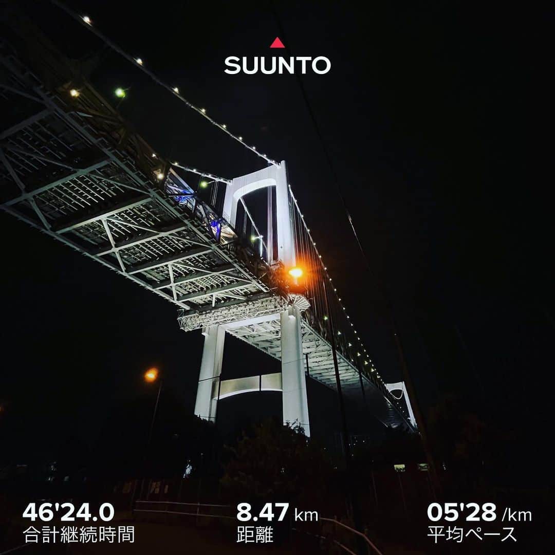 柴田聡のインスタグラム：「熱帯夜RUN♪ #東京湾納涼船  #終わり #滝汗 #気温30度 #ハシリマスタグラム」
