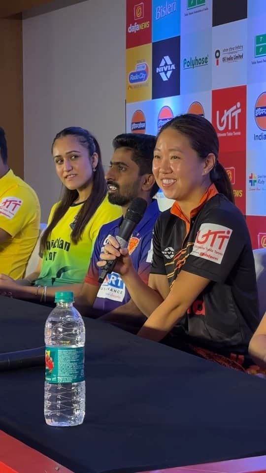 リリー・チャンのインスタグラム：「Lily didn’t know she was the first pick at the Season 4 Player Draft 🥰   #TheRallyContinues #UltimateTableTennis #TableTennis #EveryTableIsAPlayground #HarTablePlayground #UTTonJioCinema #UTTonSports18」