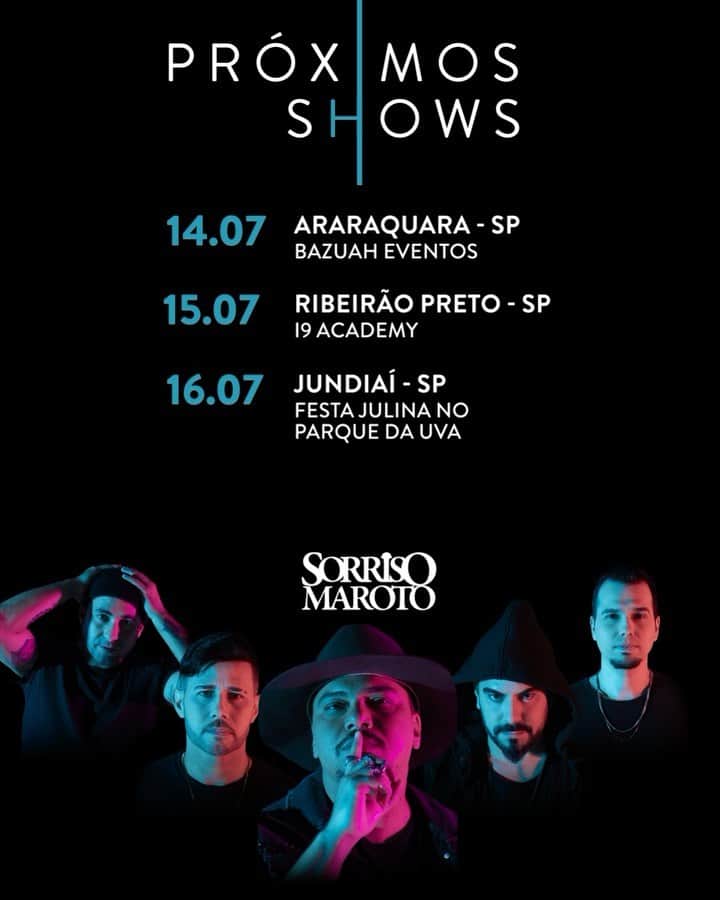 Sorriso Marotoのインスタグラム：「Vambora turma de São Paulo, essa semana vai ter muito pagodinho pra vocês! 😜🔥  Diz aí, em qual dessas cidades a gente te encontra: Araraquara, Ribeirão Preto ou Jundiaí?   🎟 Link de ingressos na bio」