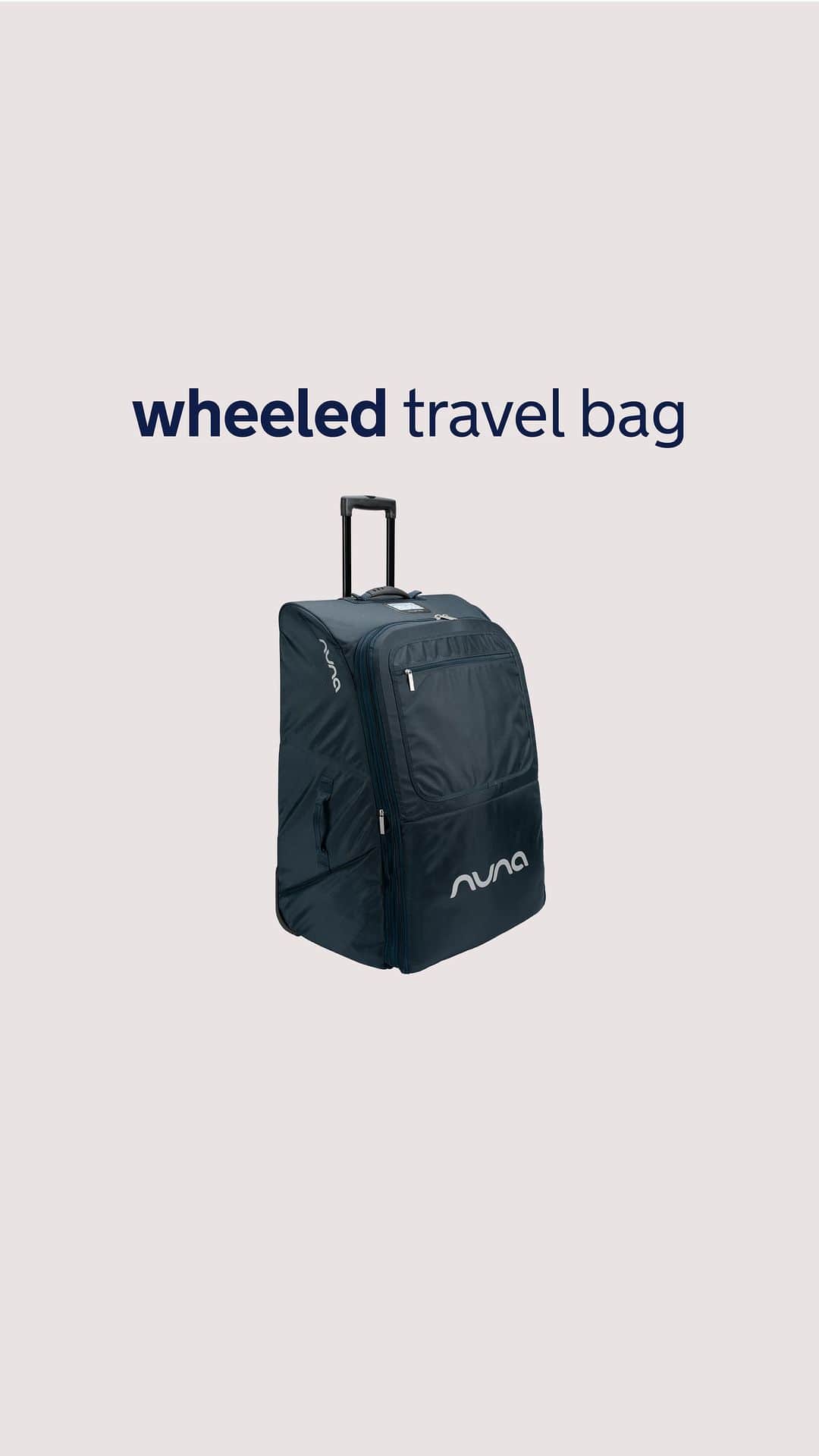 nunaのインスタグラム：「Did you know when you buy the wheeled travel bag you get the Nuna Boarding Pass? 😯 This means you get an extended one-year warranty that covers the Nuna product you have packed inside, as well as the travel bag itself. No more being terrified of flying with your beloved baby products 💪  The wheeled travel bag has your back!  🎥: @sugarbabies thank you for this awesome video!   #nuna #mynuna #travel #travelbag」