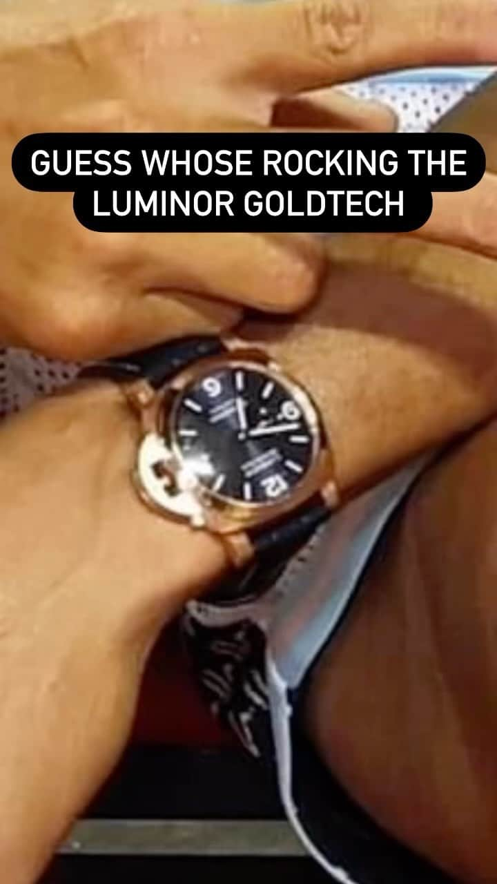 パネライのインスタグラム：「Guess who??? So who is the person rocking this beautiful Luminor Goldtech.   @stephencurry30 @panerai」