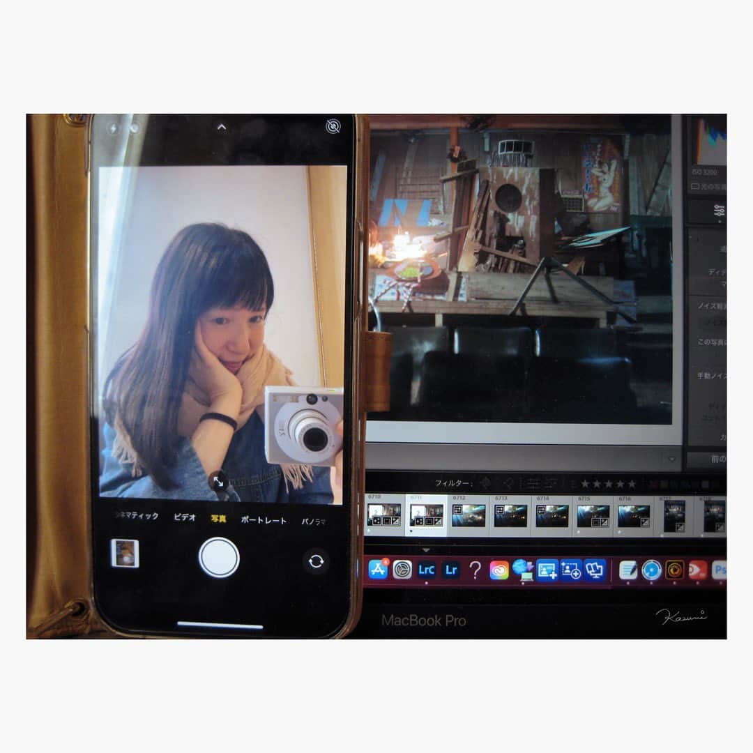 花澄のインスタグラム：「髪が伸びるの 早すぎなのよ。  #ixydigital10#オールドコンデジ」