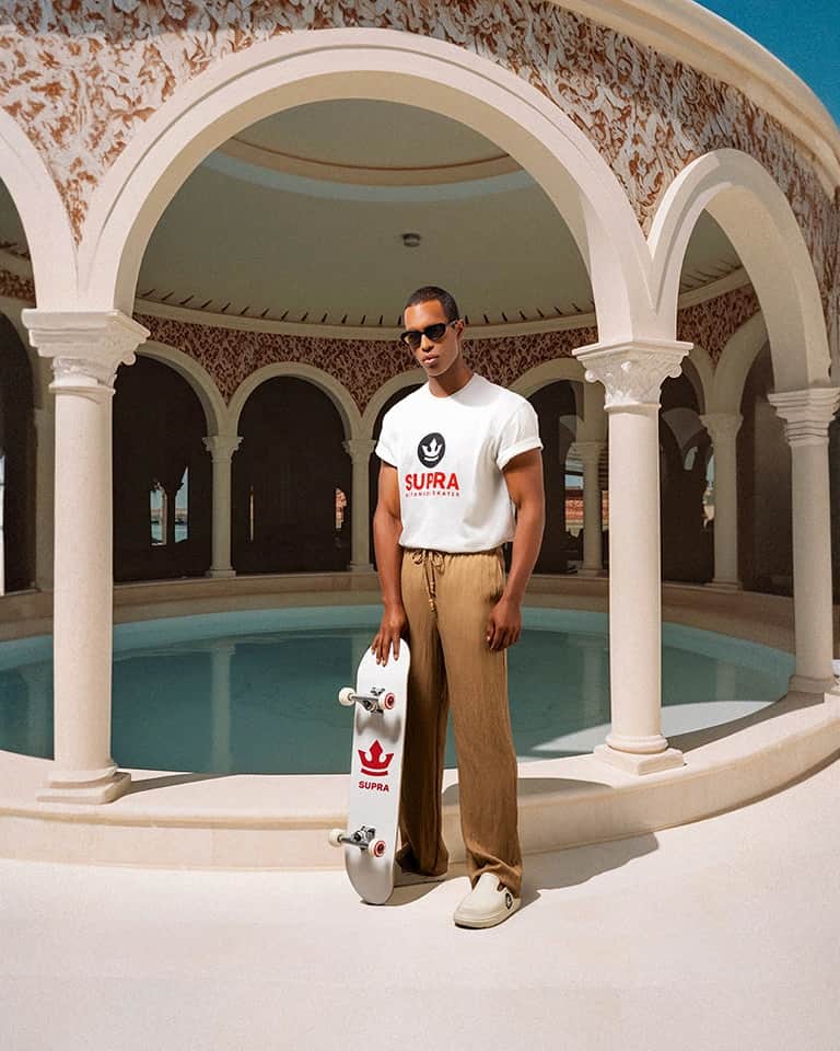 スープラのインスタグラム：「Imagine your perfect summer vacation with SUPRA. The 2023 Hot Summer Resort campaign visual was created with Midjourney, a text-based image generator using AI technology.」