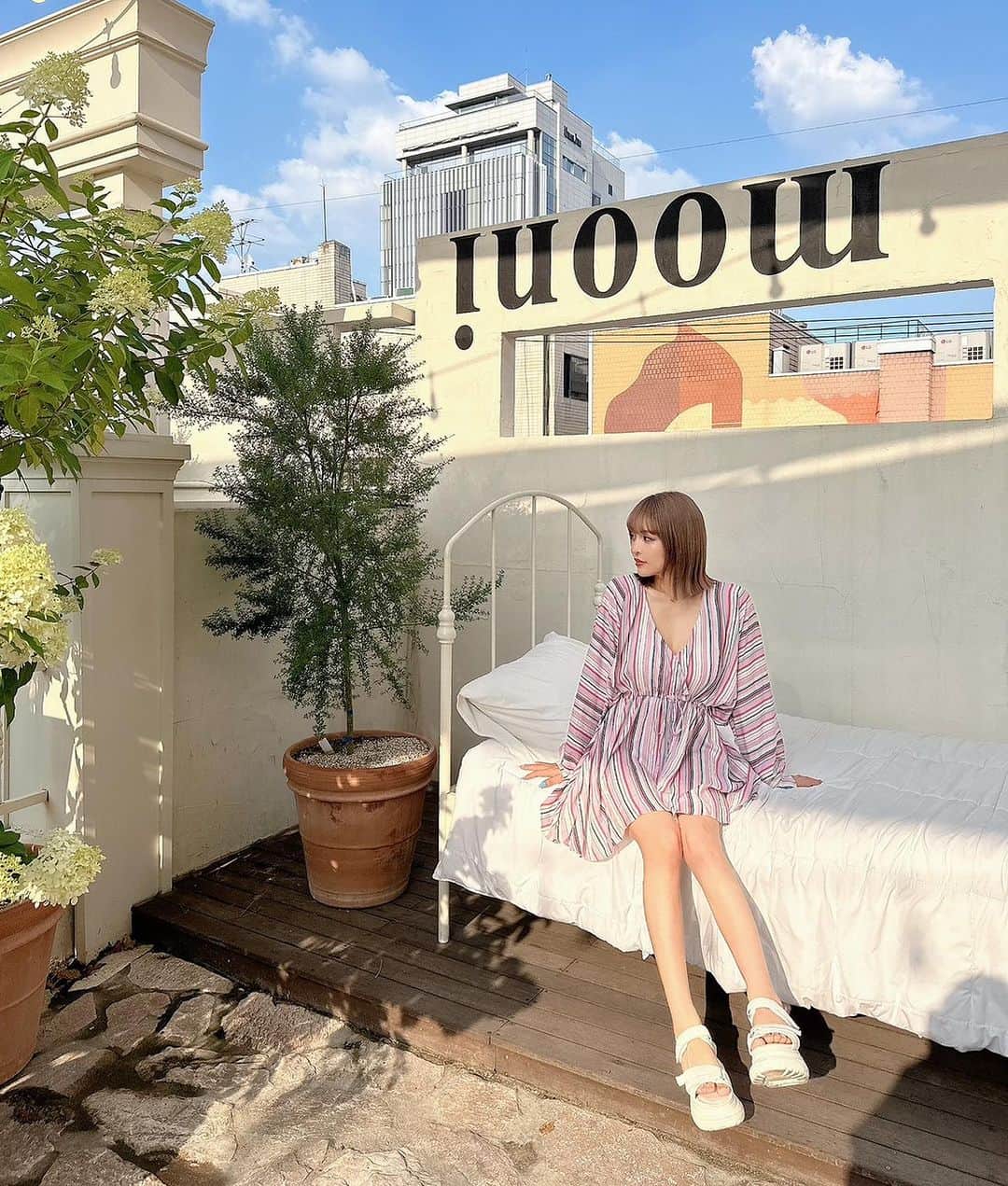 Select Shop MIRROR9さんのインスタグラム写真 - (Select Shop MIRROR9Instagram)「. ✔︎Iris onepiece ¥14,850(tax in) color/BE PK  size/S M  model 162cm S着用  #MIRROR9 #ミラーナイン」7月13日 11時13分 - mirror9official