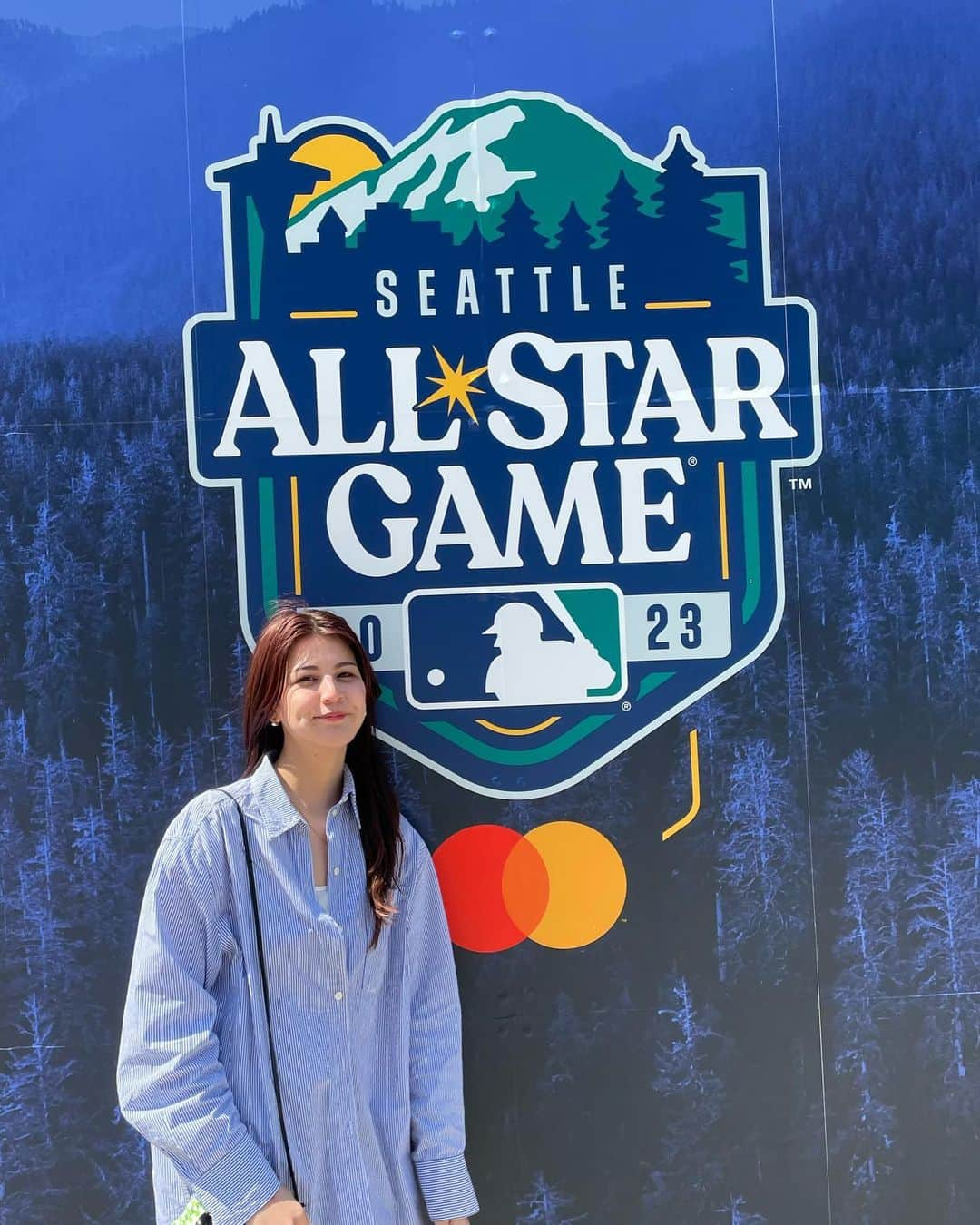 九里聖莉奈のインスタグラム：「. ⁡ Play ball park daaaay⚾️ ⁡ #kuriseri #seattle #allstargame2023⁡」