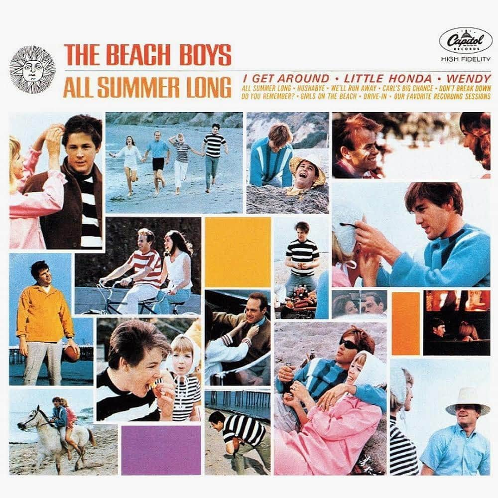 ブライアン・ウィルソンのインスタグラム：「Today in 1964, The Beach Boys released their sixth album, All Summer Long. The album marked the band's most complex arrangements on a record to date – the songs are semi-autobiographical and relate to the experiences of a typical Southern California teenager, a theme encapsulated by the title track, “All Summer Long,” which closed the film American Graffiti. Said Brian: “We needed to grow. We had done every possible angle about surfing and then we did the car routine. But we needed to grow artistically." Standout tracks included the No.1 “I Get Around,” “Little Honda,” “All Summer Long,” “Wendy” and “Girls on the Beach.” What’s your favorite?  #1964 #thebeachboys #allsummerlong #americangraffiti #igetaround #littlehonda #wendy」