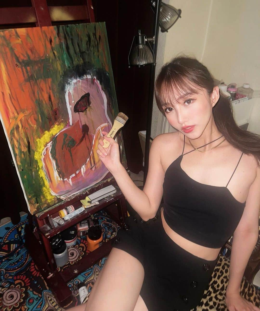 のインスタグラム：「#artwork #acrylic」