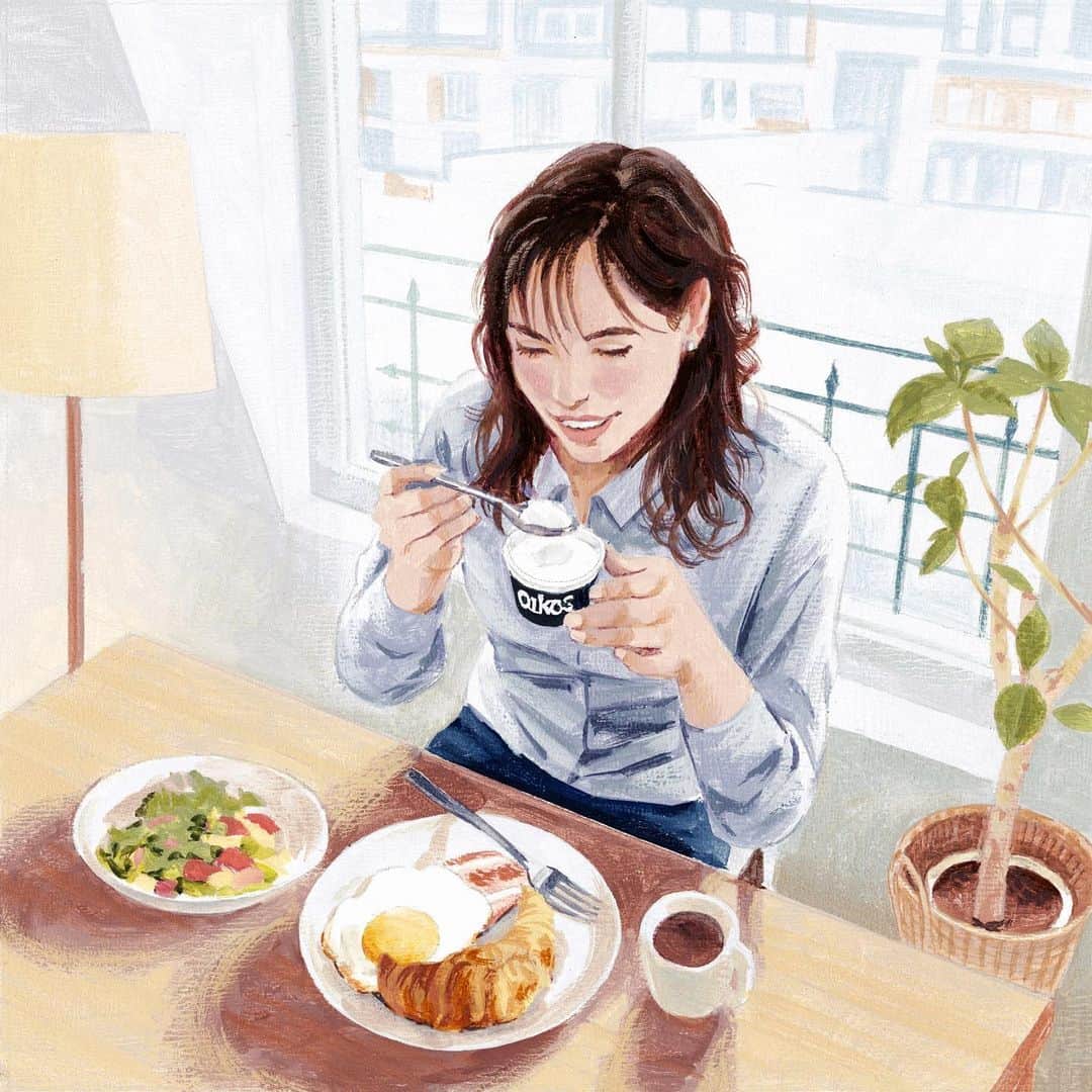 オイコスさんのインスタグラム写真 - (オイコスInstagram)「＼朝食にもオイコス／  タンパク質が少なくなりがちな朝食にも、オイコスをプラスして手軽にタンパク質補給。   ジブン追い越す、オイコス   オイコスとタンパク質について詳しくはこちら https://www.danone.co.jp/oikos/  #オイコス #朝食 #タンパク質 #プロテイン #脂肪0 #低GI」7月18日 10時00分 - oikosjapan